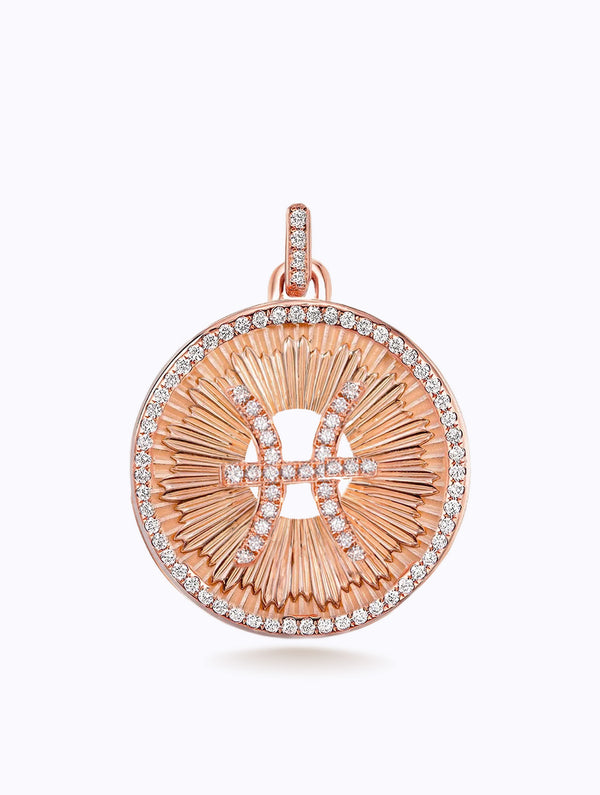 Aurora All Diamond Zodiac Medallion