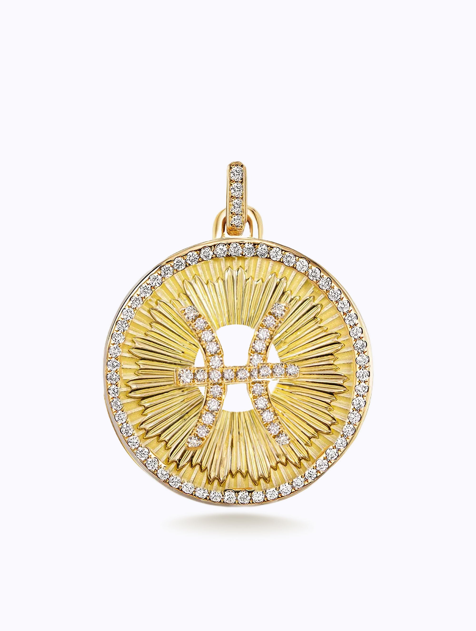 Aurora All Diamond Zodiac Medallion