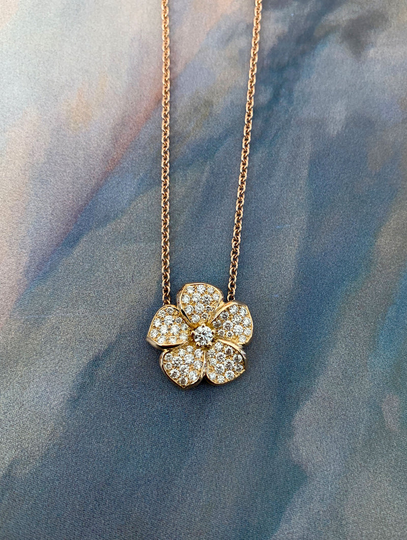 PLUMERIA DIAMOND NECKLACE