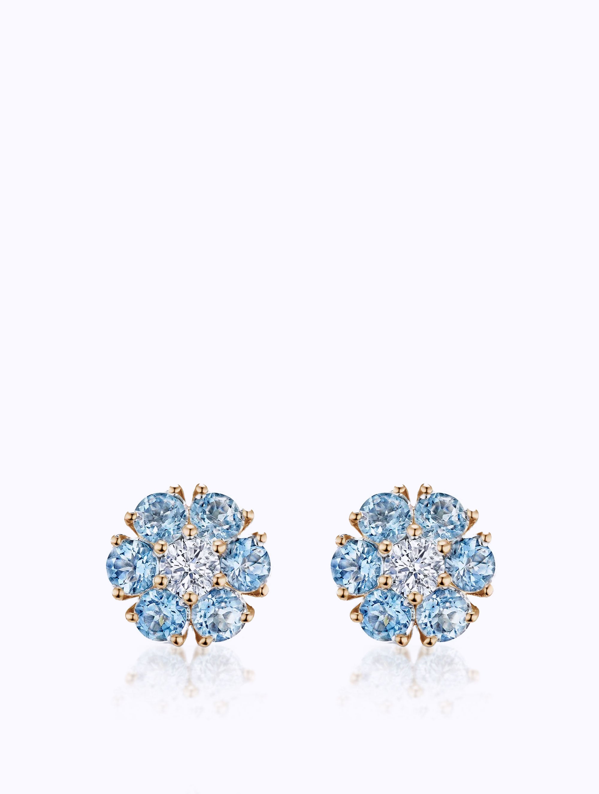 POSEY AQUAMARINE & DIAMOND EARRINGS