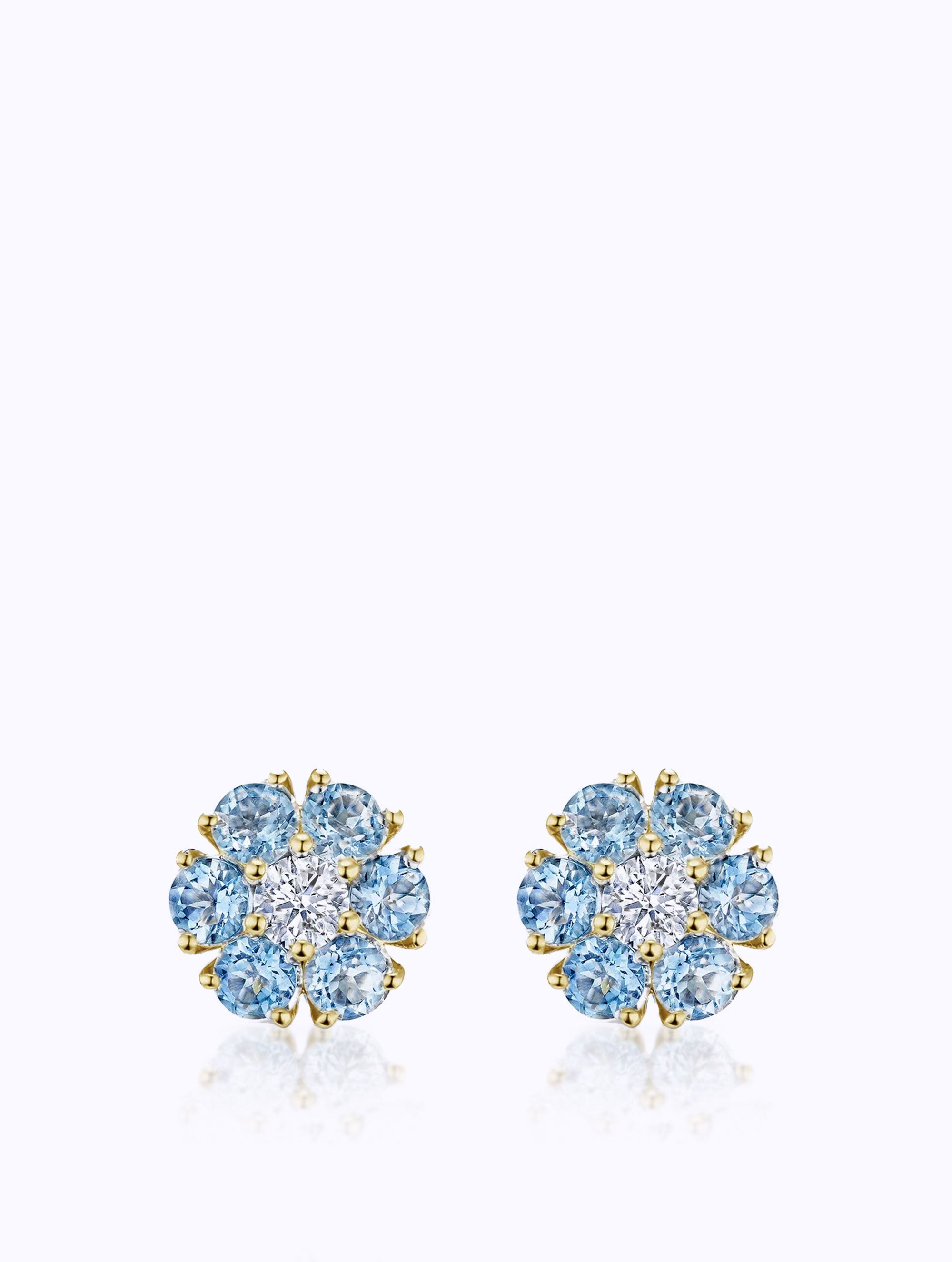 POSEY AQUAMARINE & DIAMOND EARRINGS
