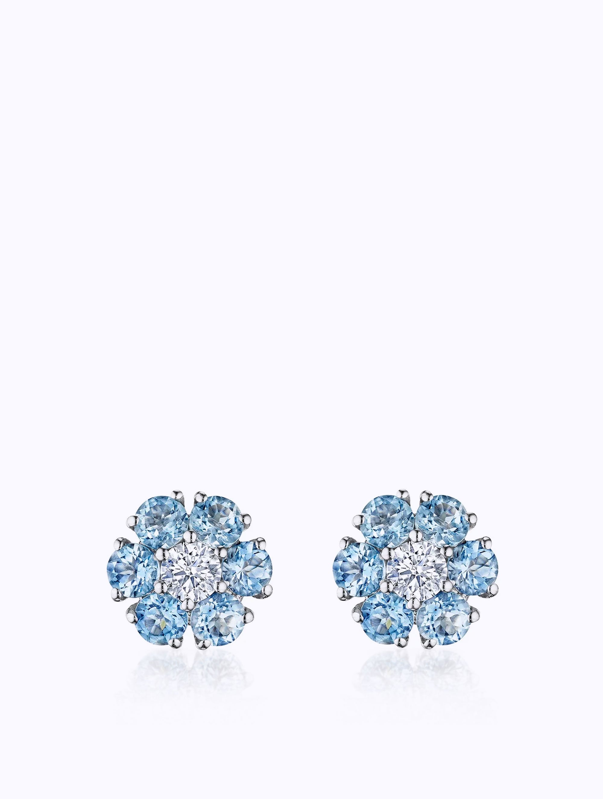 POSEY AQUAMARINE & DIAMOND EARRINGS