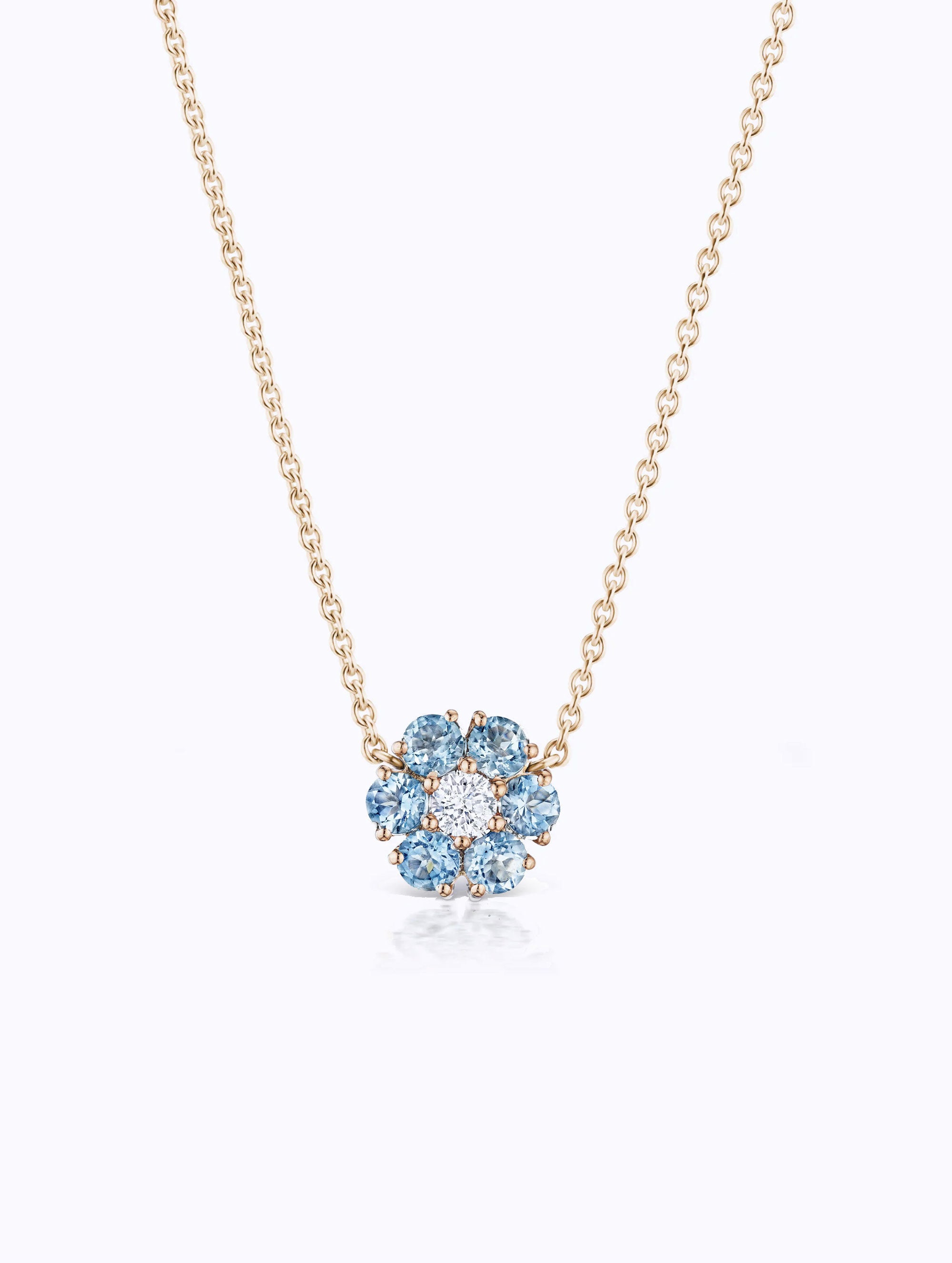 POSEY AQUAMARINE & DIAMOND NECKLACE
