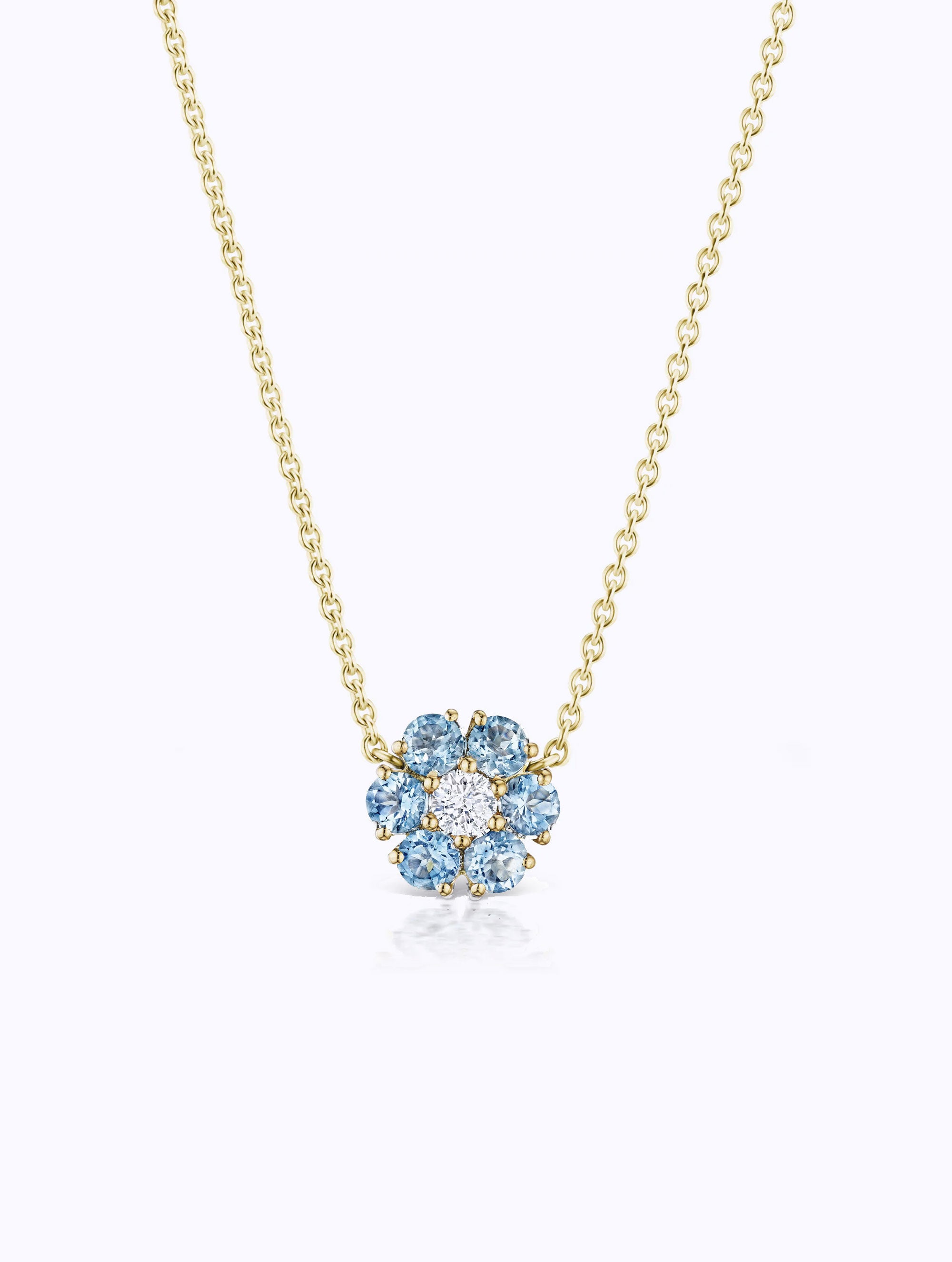 POSEY AQUAMARINE & DIAMOND NECKLACE