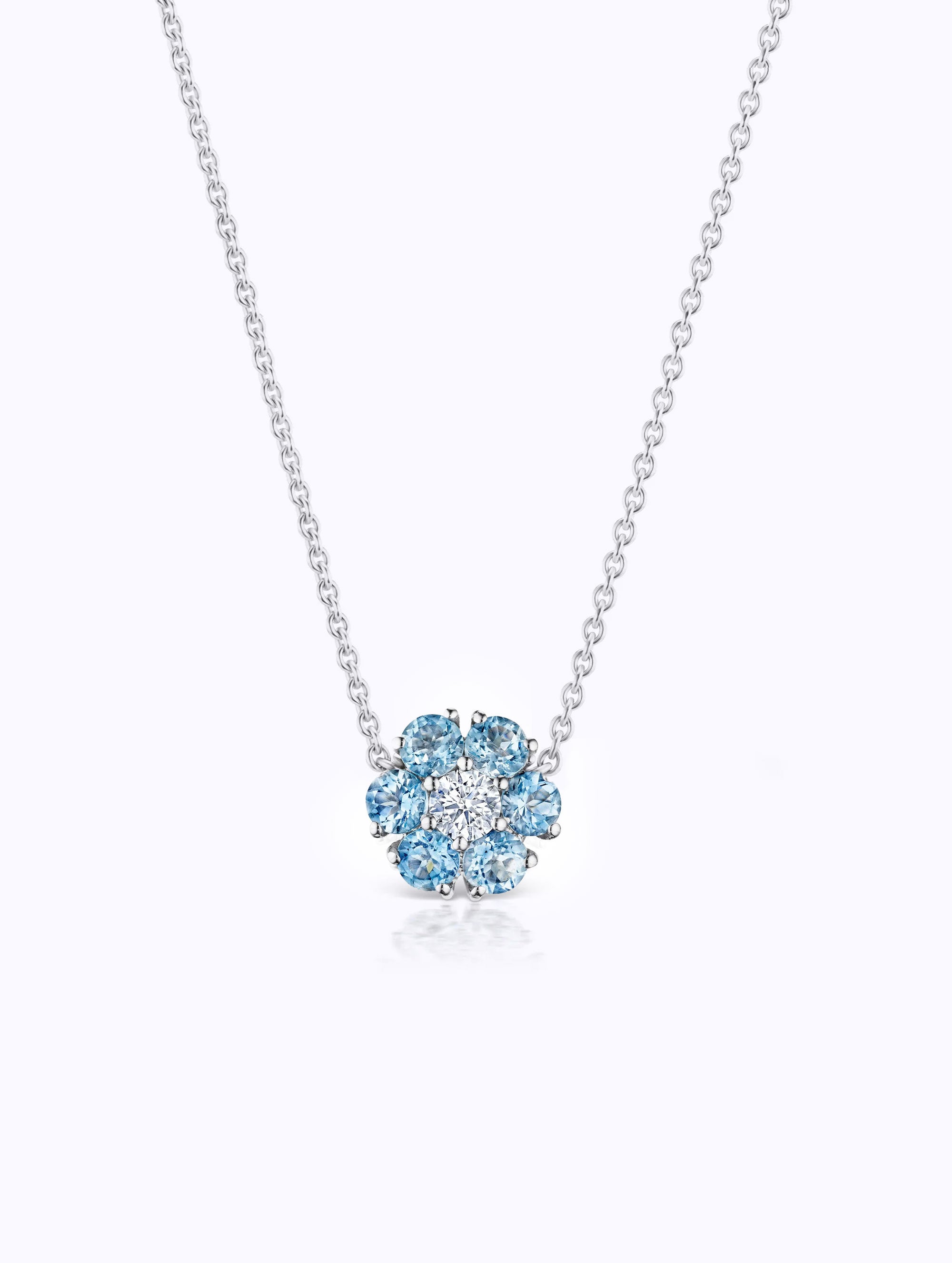 POSEY AQUAMARINE & DIAMOND NECKLACE