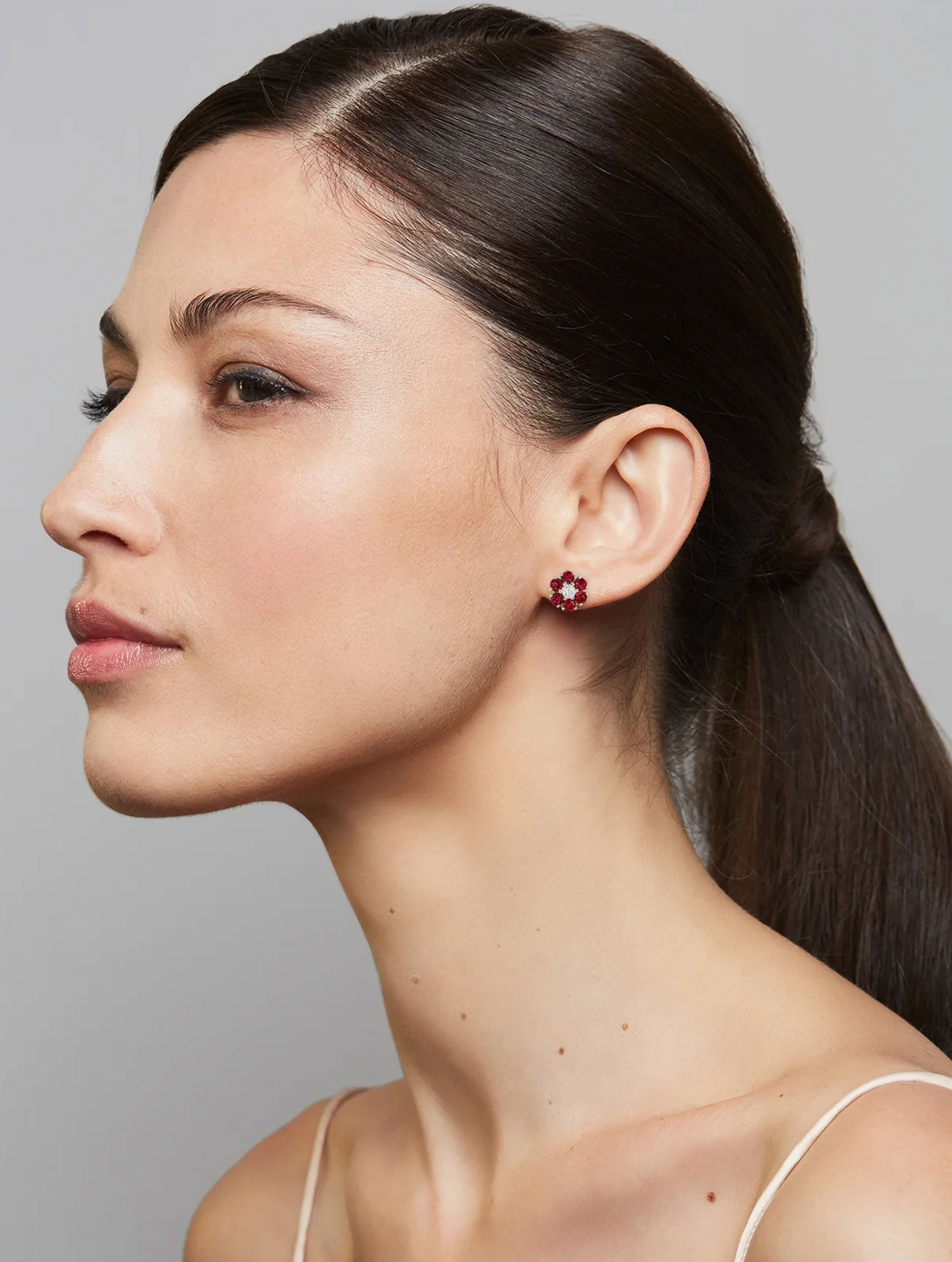 POSEY RUBY & DIAMOND EARRINGS