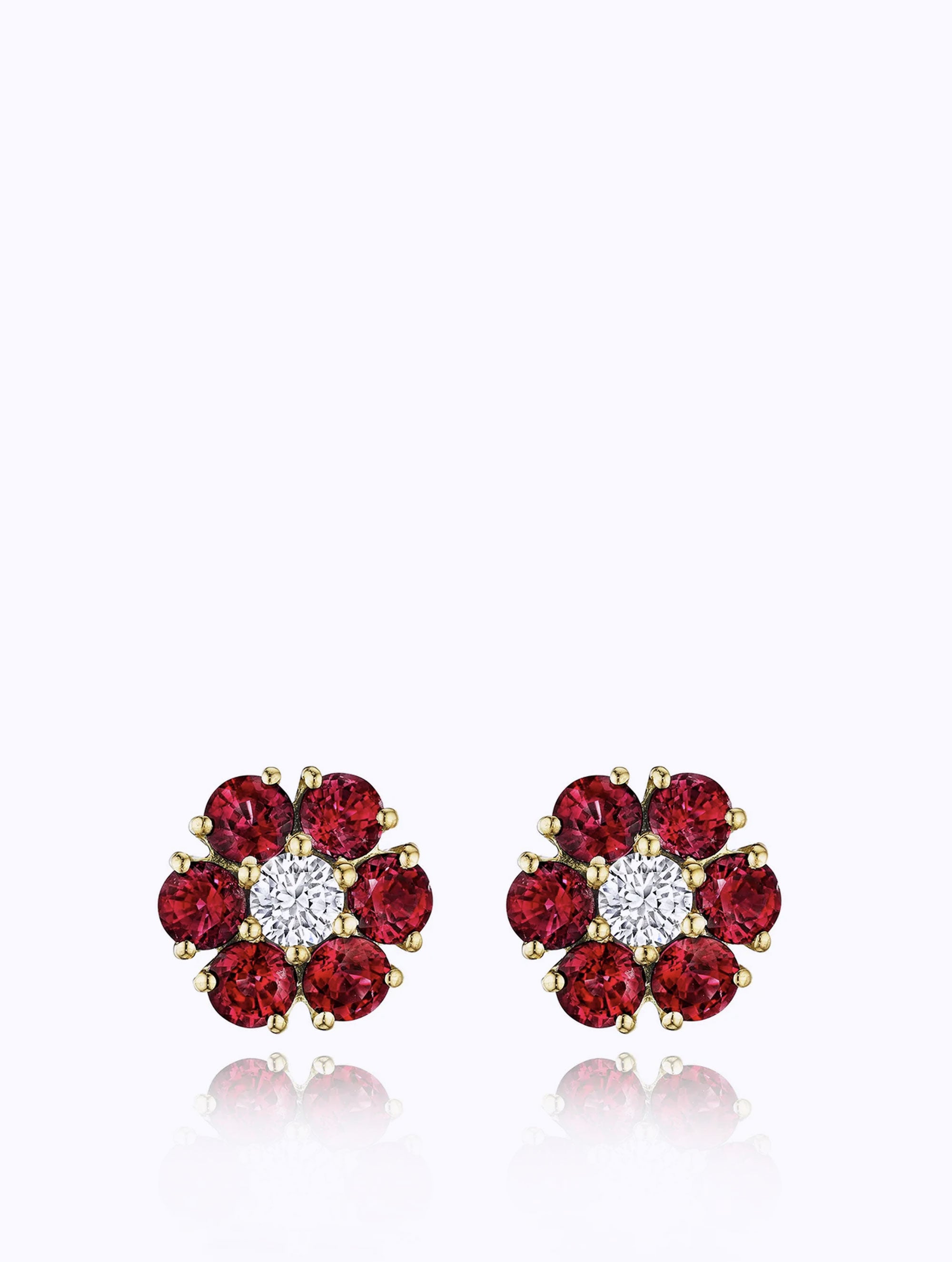 POSEY RUBY & DIAMOND EARRINGS