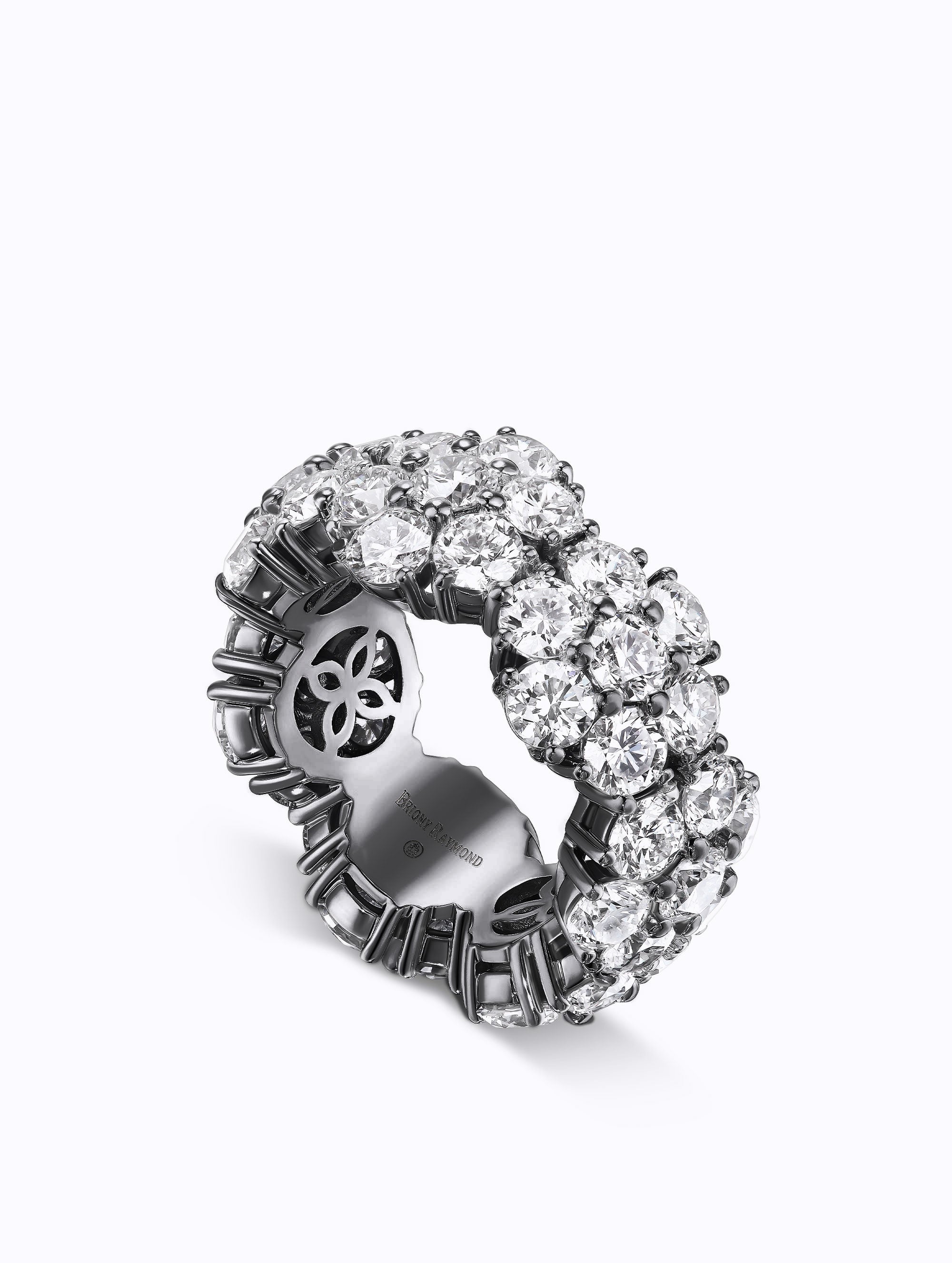 Jumbo Posey Shadow Diamond Eternity Ring