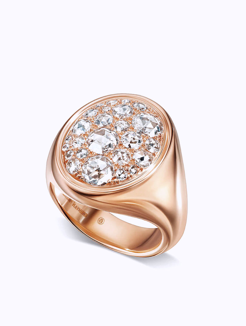SLOAN ROSE CUT DIAMOND SIGNET RING