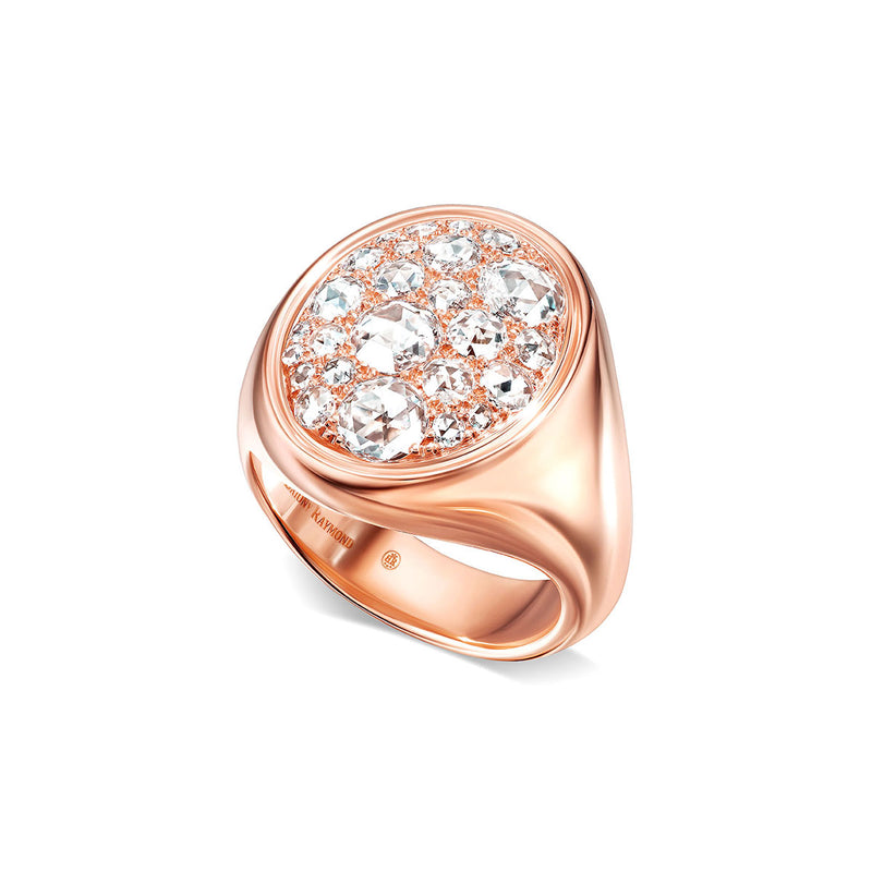 Rose Cut diamond Sloan Signet Ring