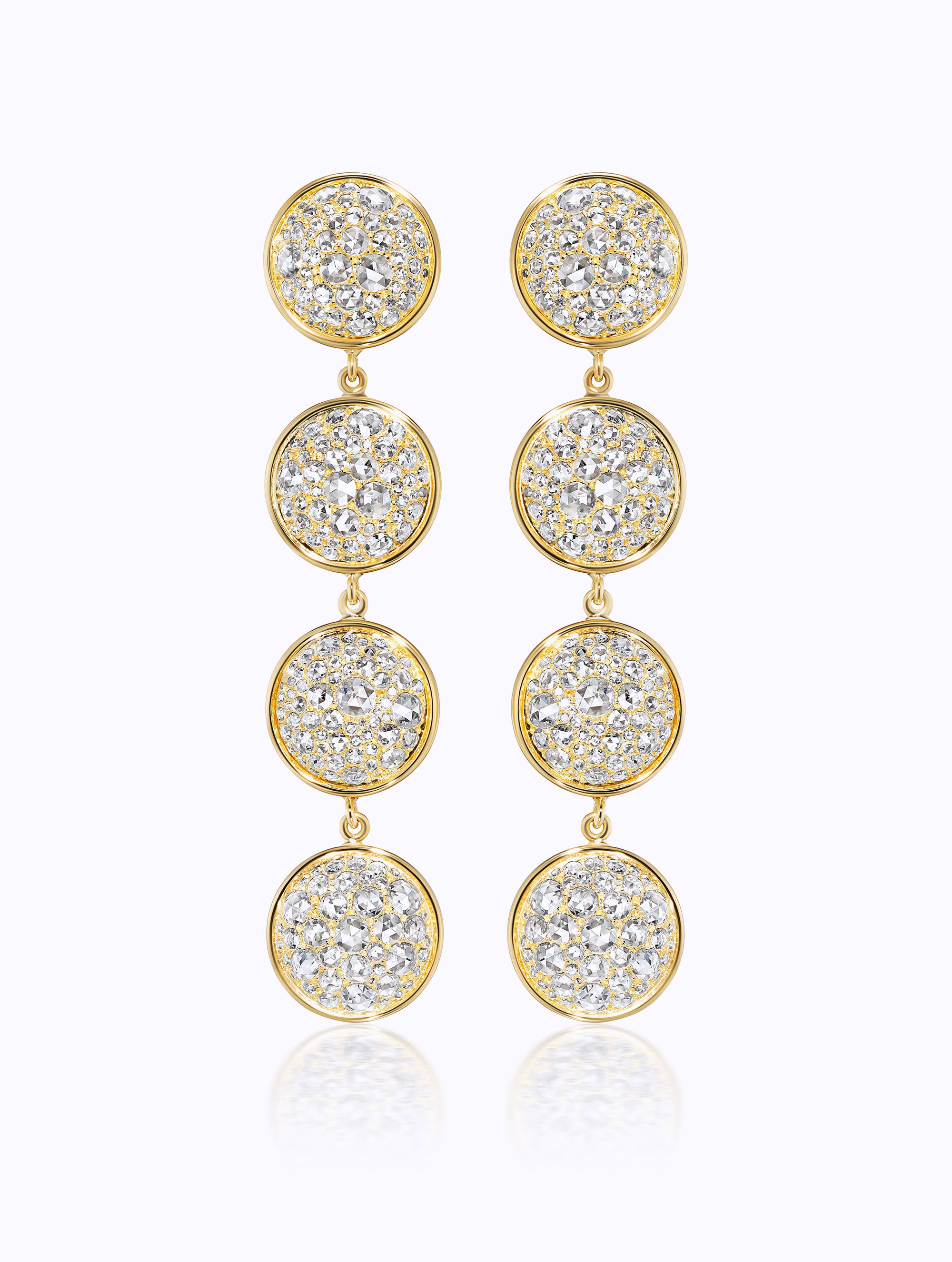 SLOAN ROSE CUT DIAMOND CASCADING EARRINGS