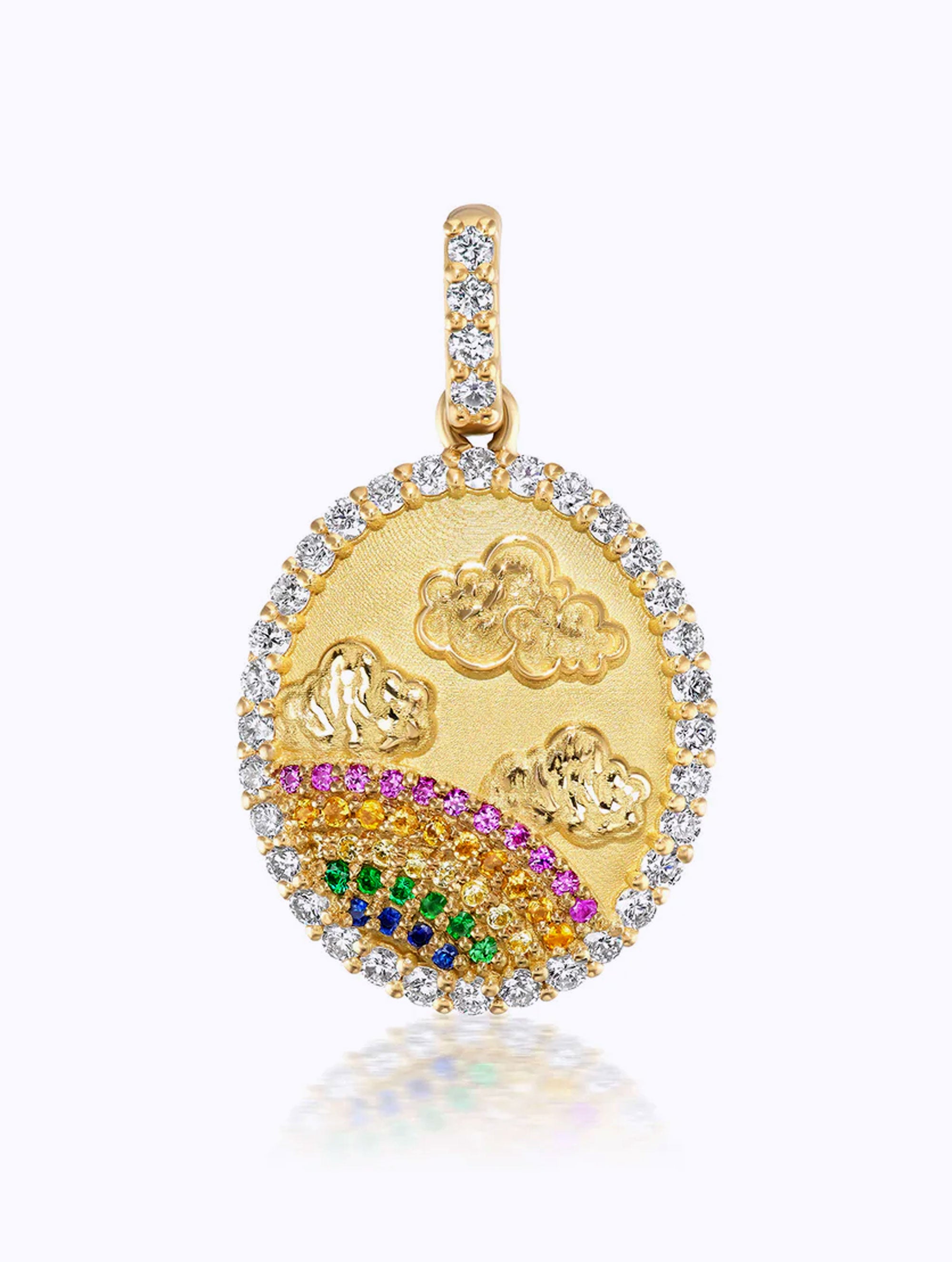 RAINBOW OVAL LOCKET