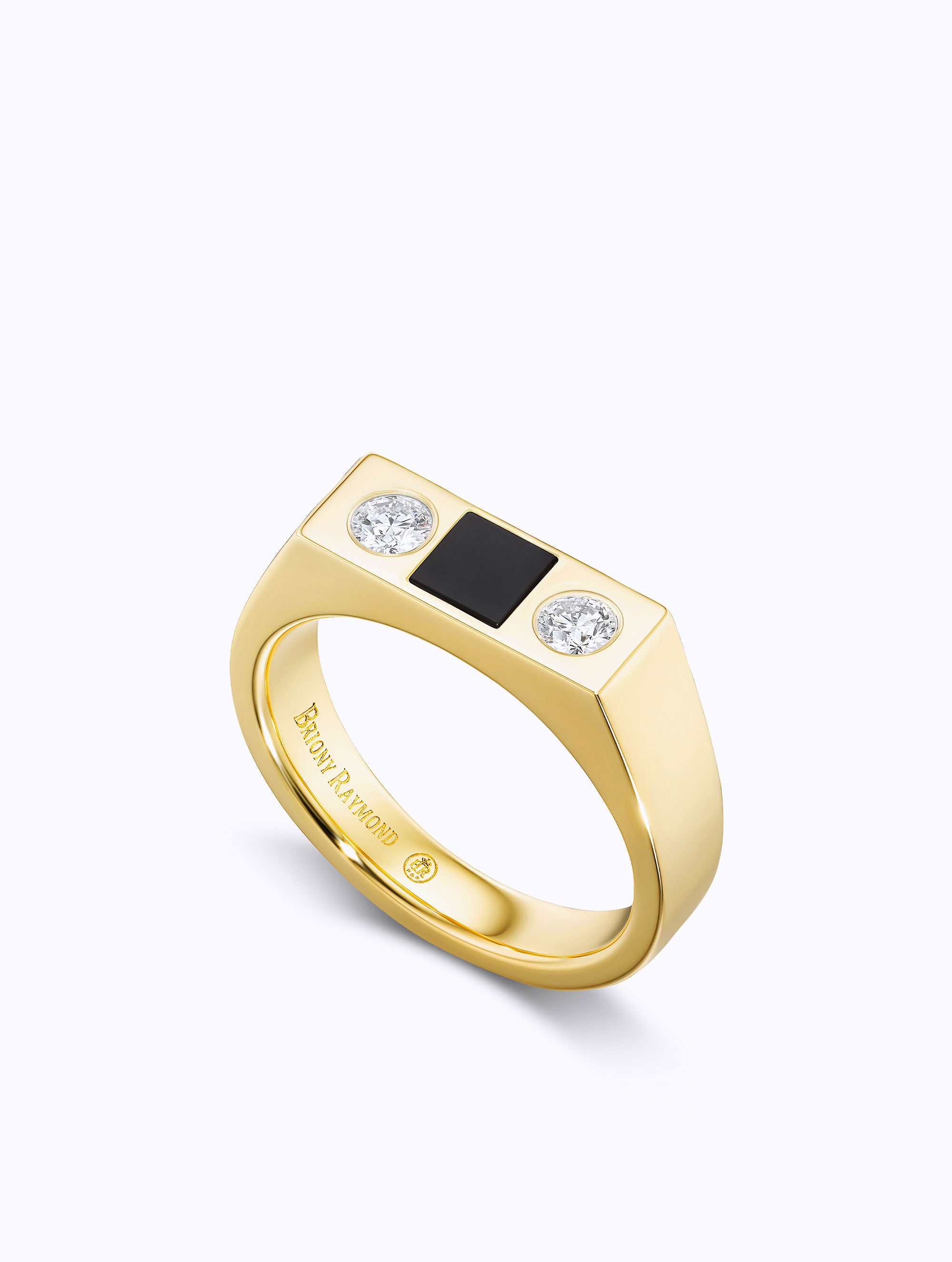 Carousel Onyx & Diamond Checkerboard Ring