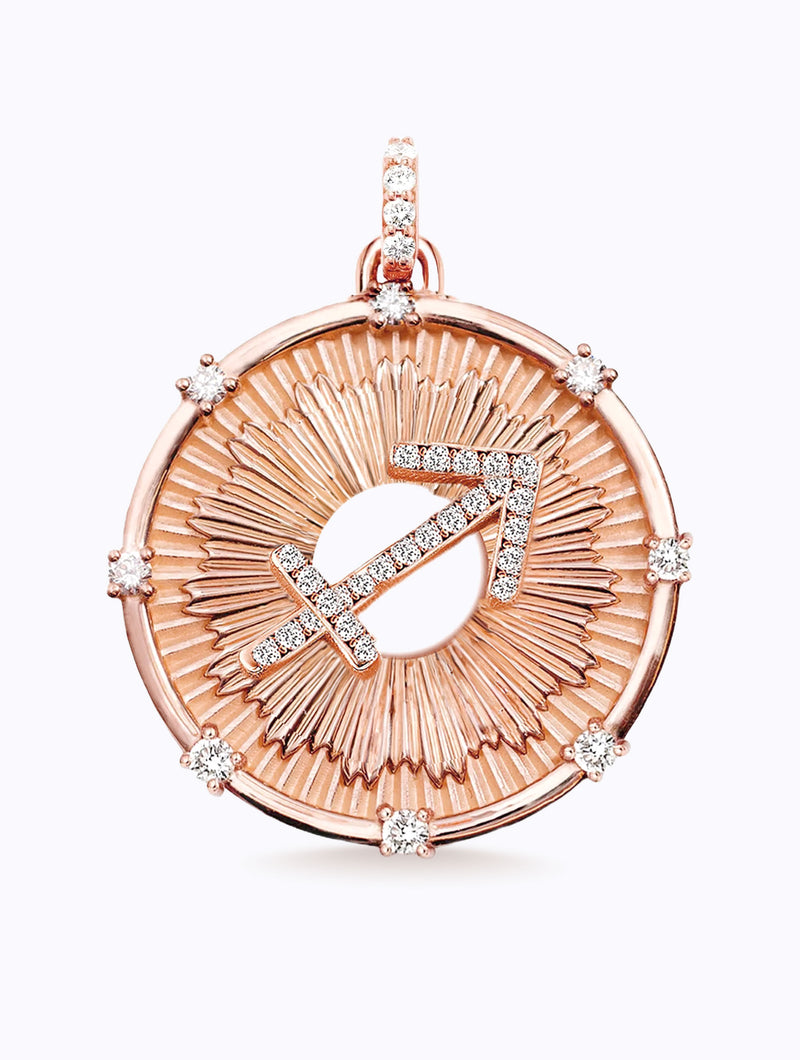 Aurora Diamond Zodiac Medallion