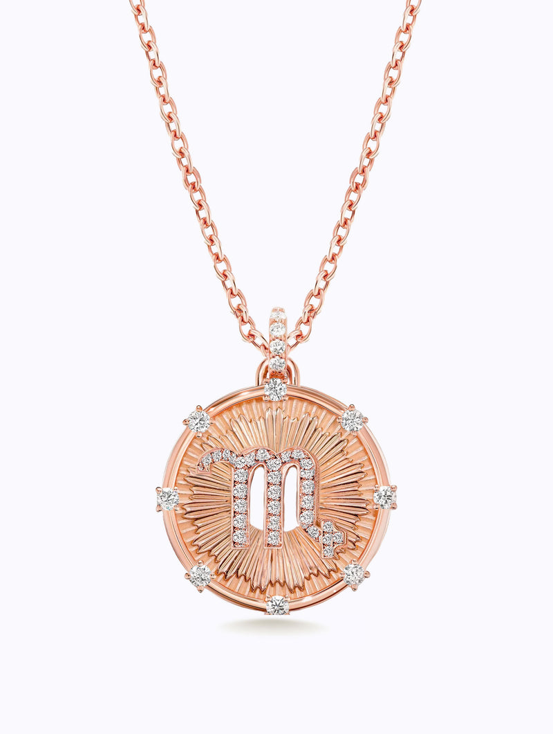 Aurora Diamond Zodiac Medallion