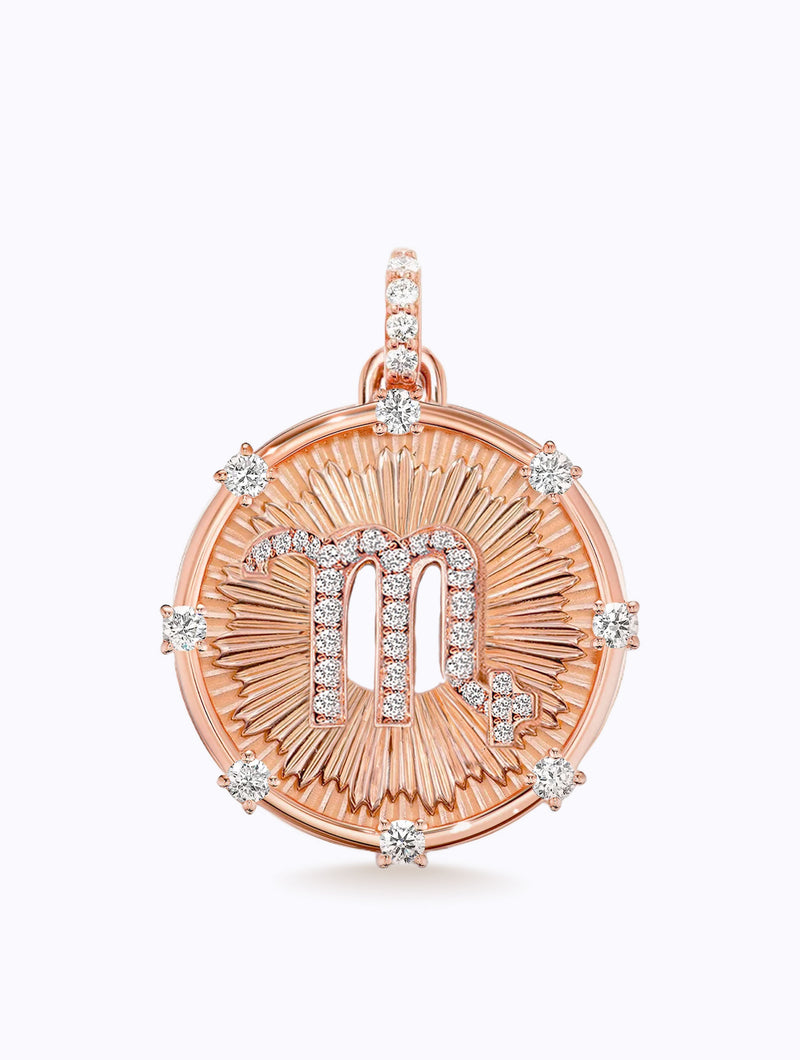 Aurora Diamond Zodiac Medallion