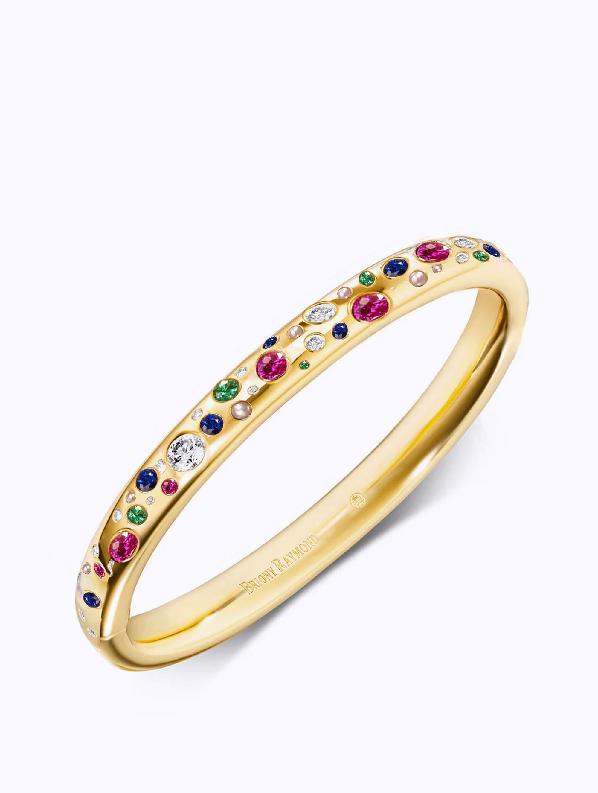 SLOAN GEMSTONE SCATTER DIAMOND BANGLE