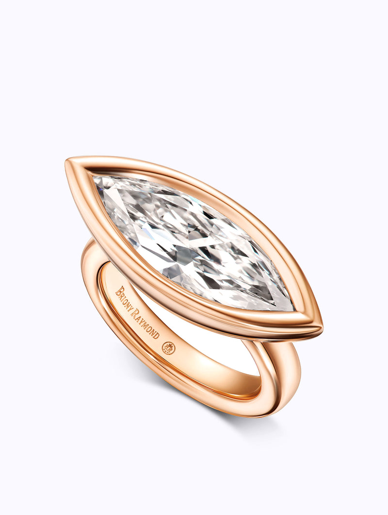 SLOAN DIAMOND MARQUIS SIGNET RING