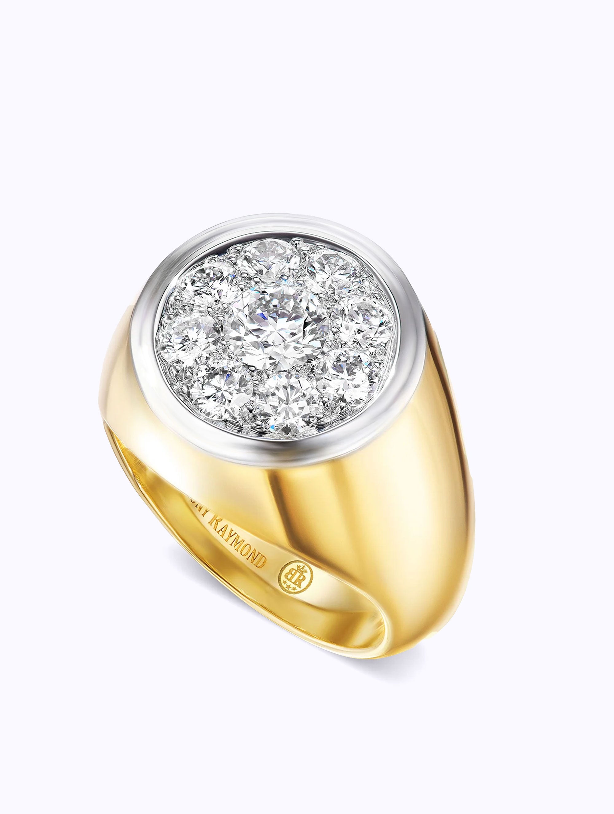 SLOAN SURROUND DIAMOND SIGNET RING