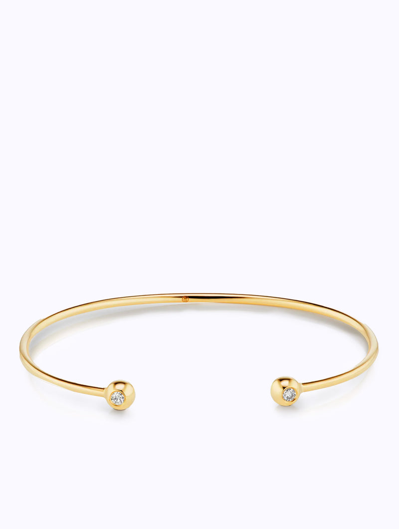 SLIM AURA DOUBLE DIAMOND BANGLE