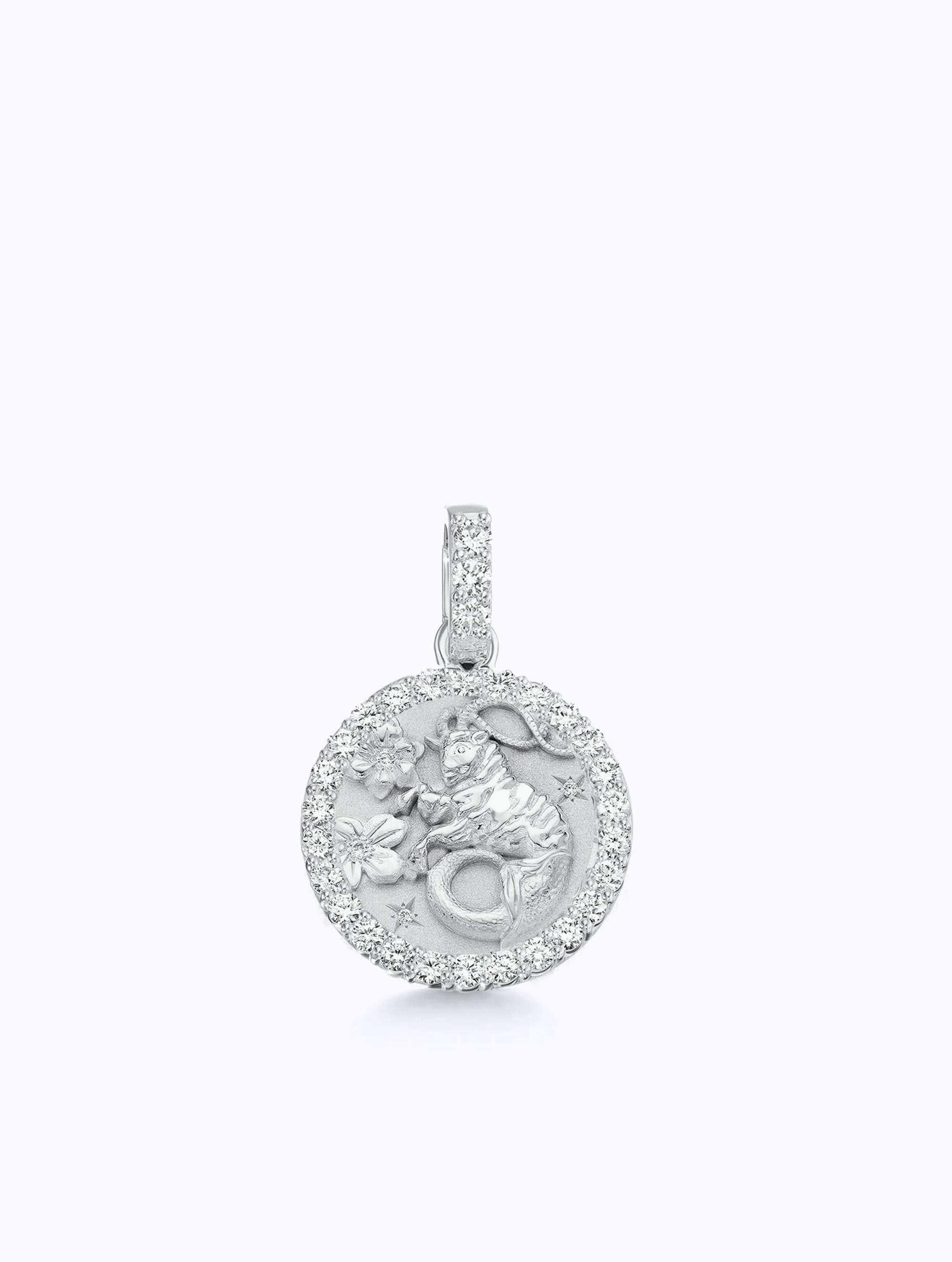 ALL DIAMOND ZODIAC MEDALLION