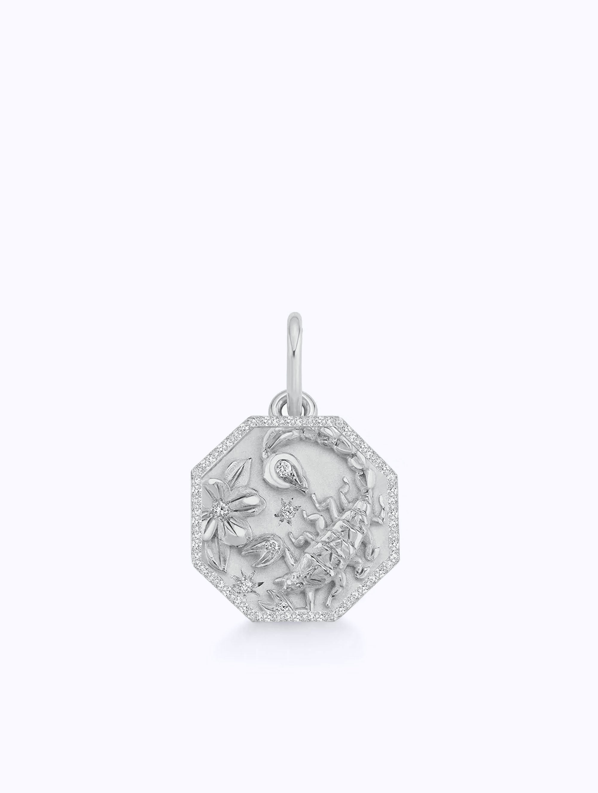 ALL DIAMOND TALISMAN ZODIAC MEDALLION