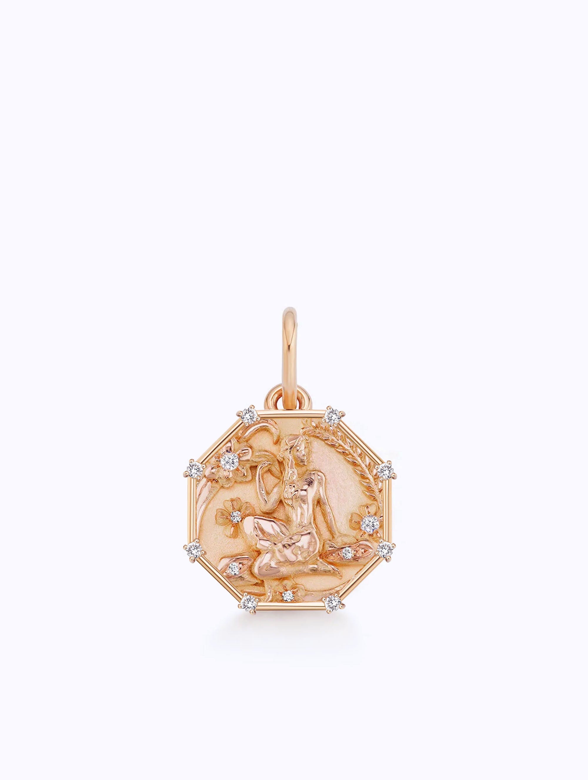 8 DIAMOND TALISMAN ZODIAC MEDALLION