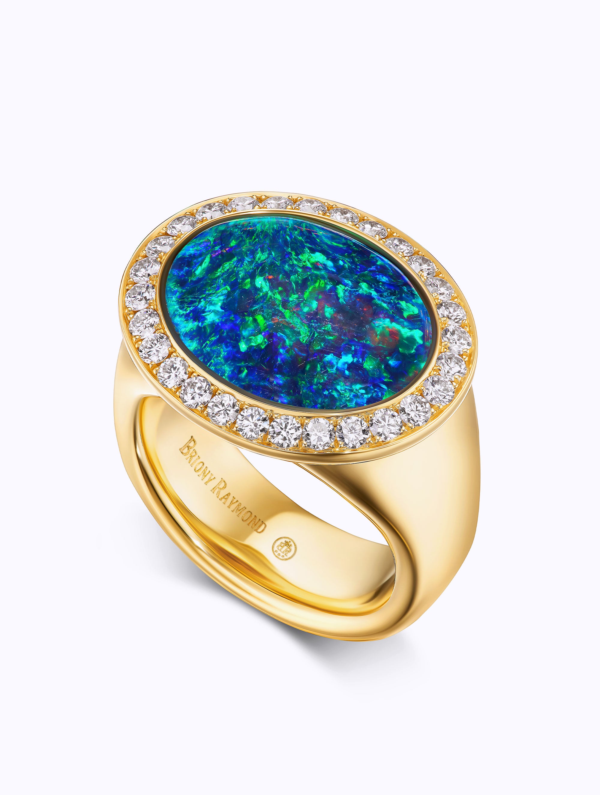 Sloan Opal and Diamond Signet Ring