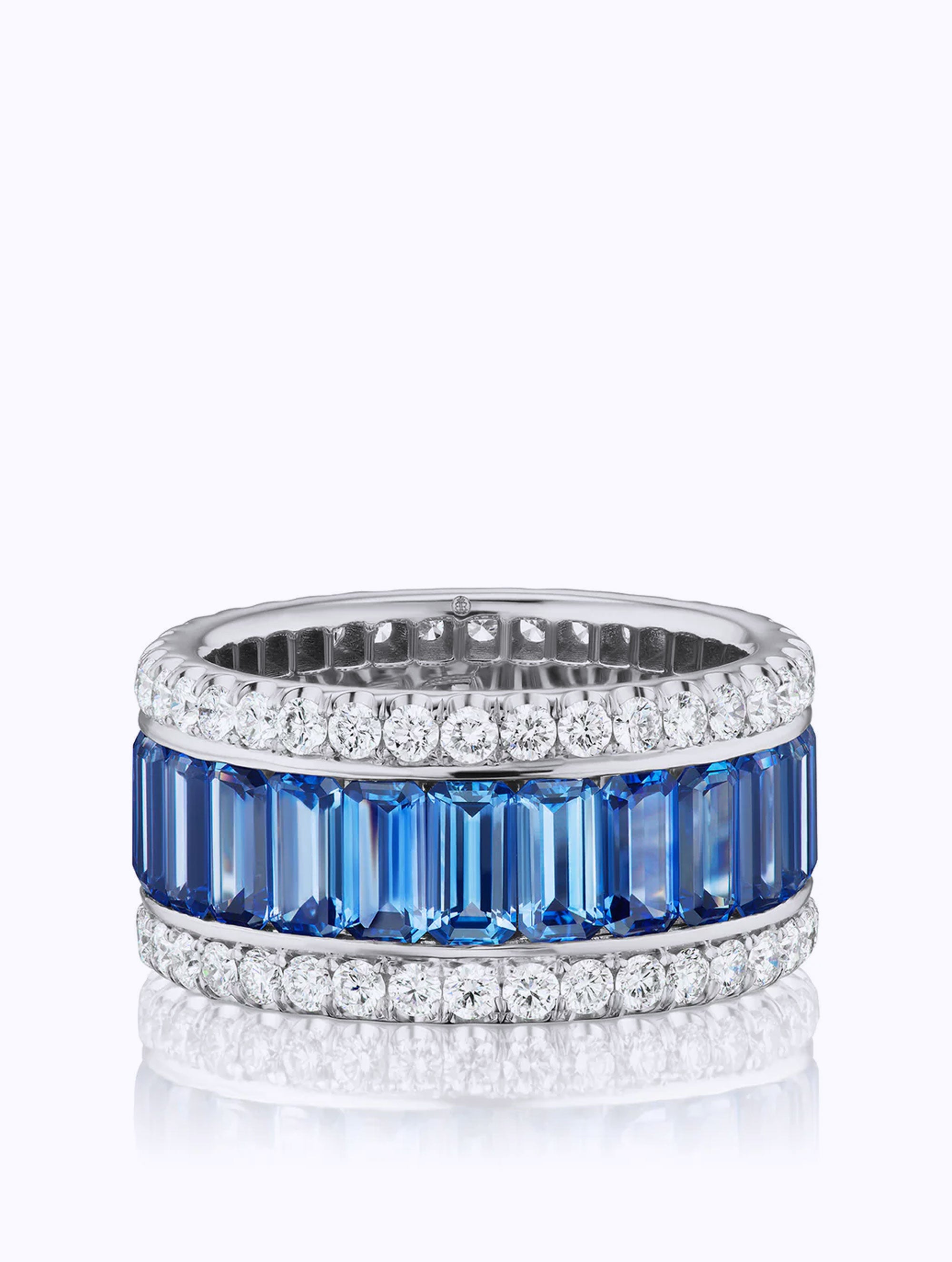 SAPPHIRE & DIAMOND ETERNITY BAND