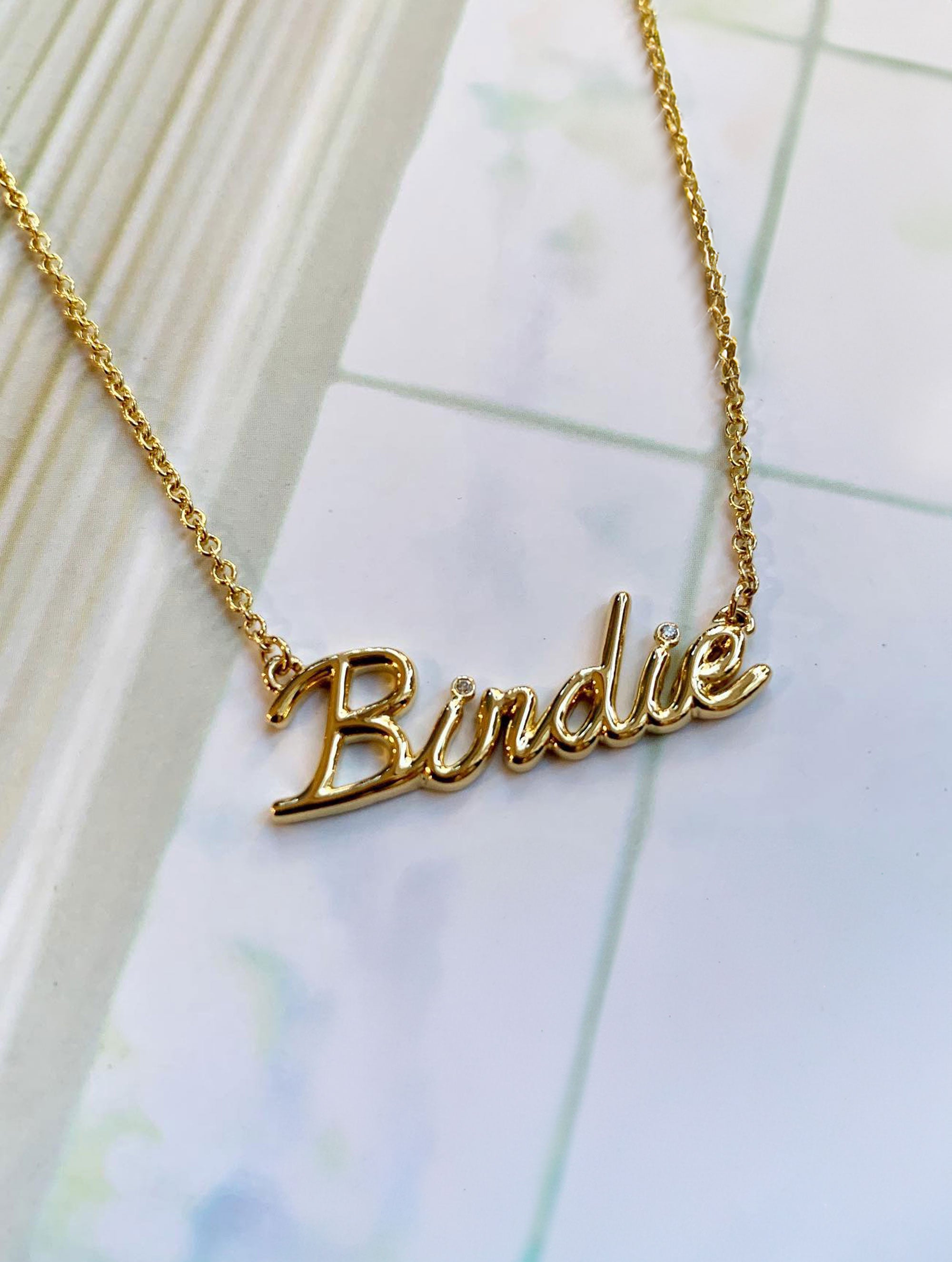 MEMOIR SCRIPT NAME NECKLACE