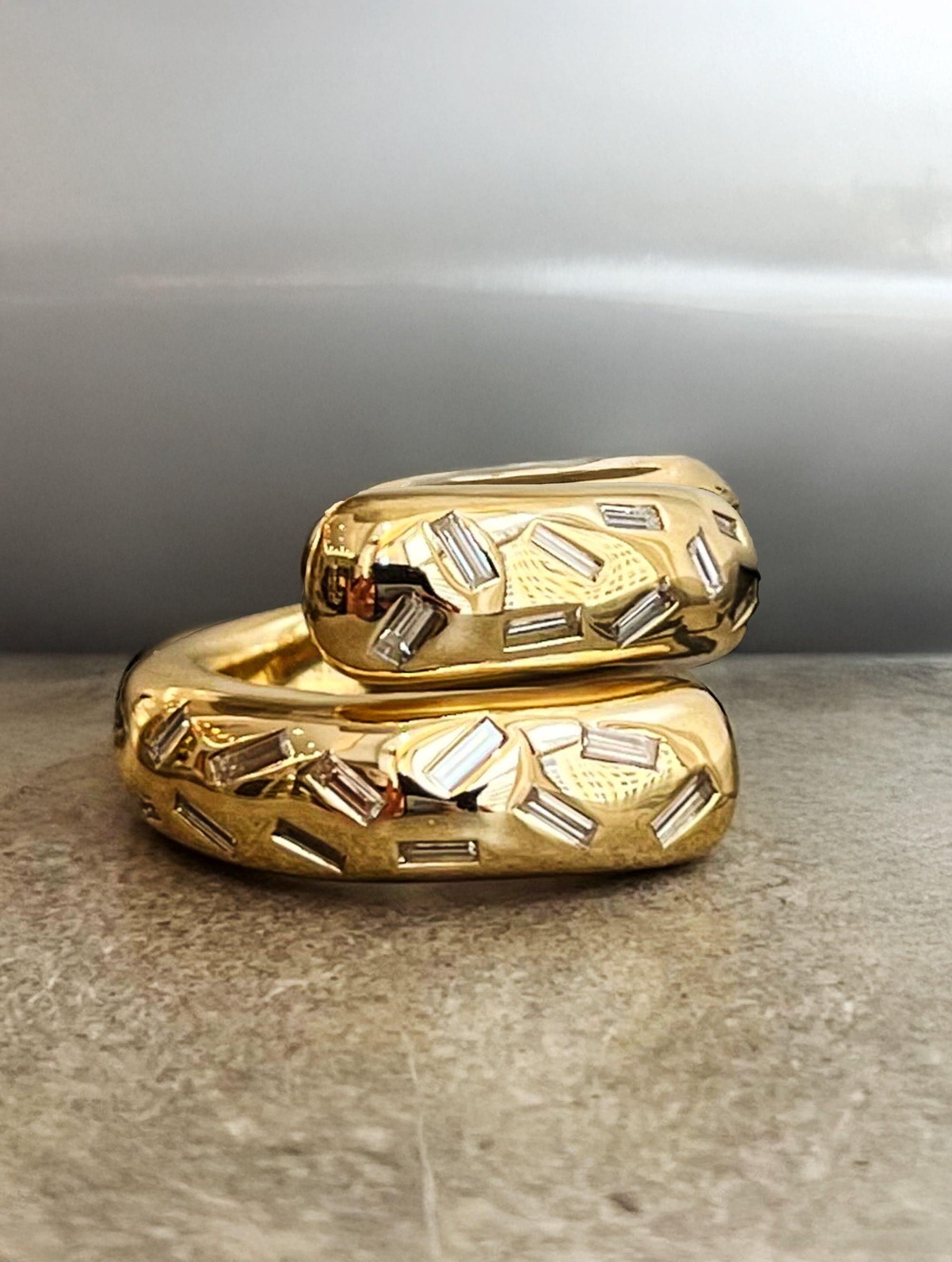 Sloan Scatter Baguette Diamond Wrap Ring