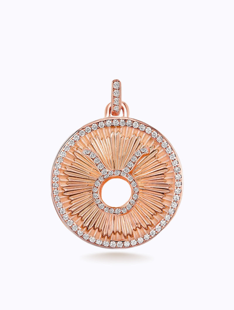 Aurora All Diamond Zodiac Medallion