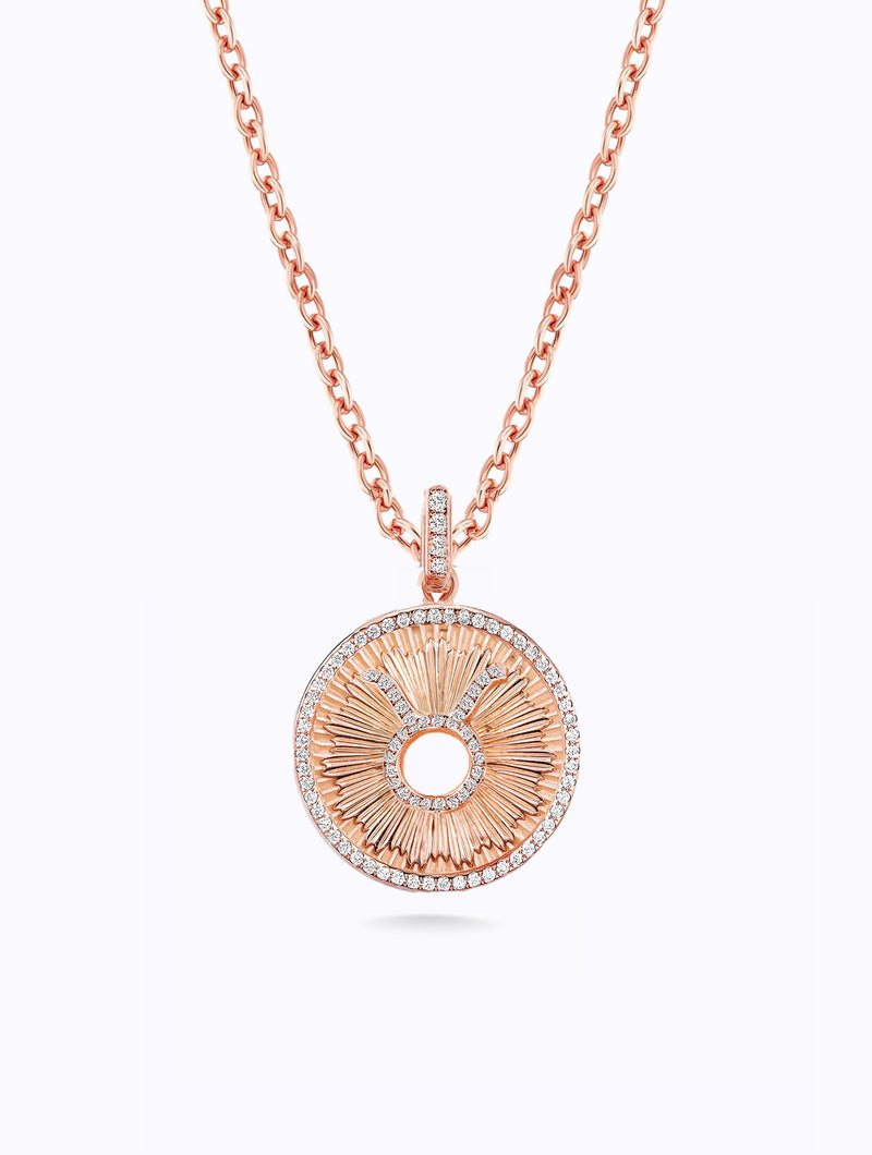 Aurora All Diamond Zodiac Medallion