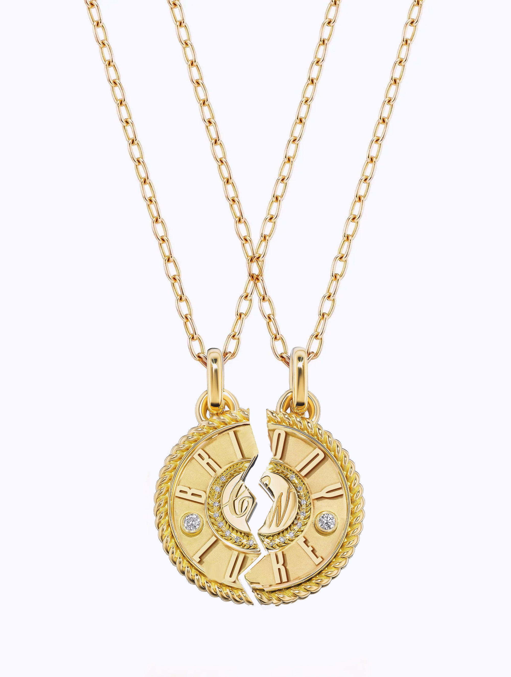 DOUBLE NAME DUET MEDALLION SET
