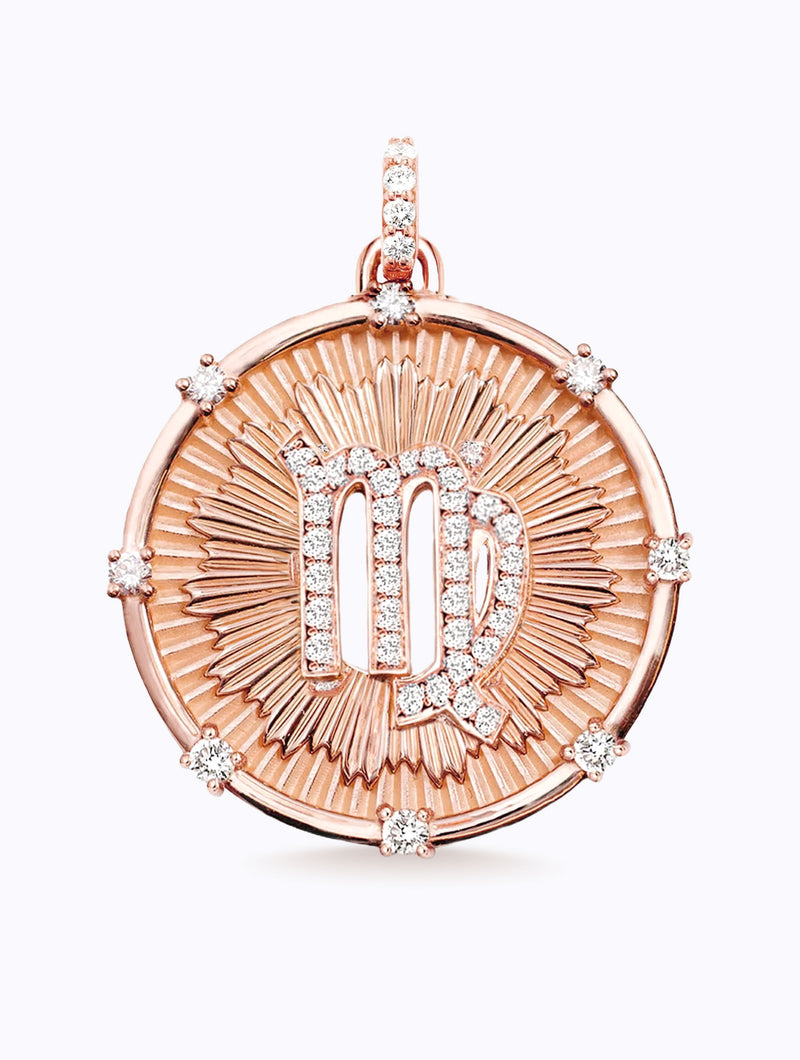 Aurora Diamond Zodiac Medallion
