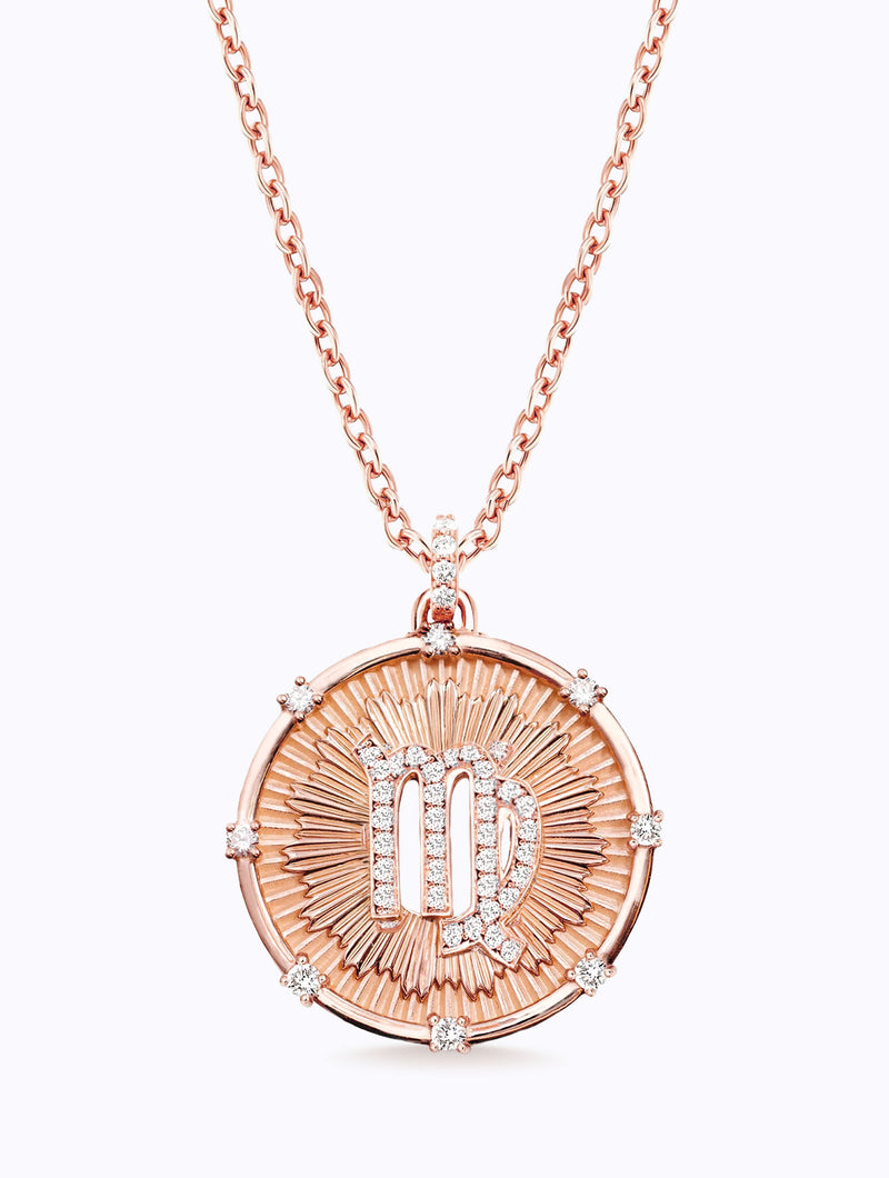 Aurora Diamond Zodiac Medallion
