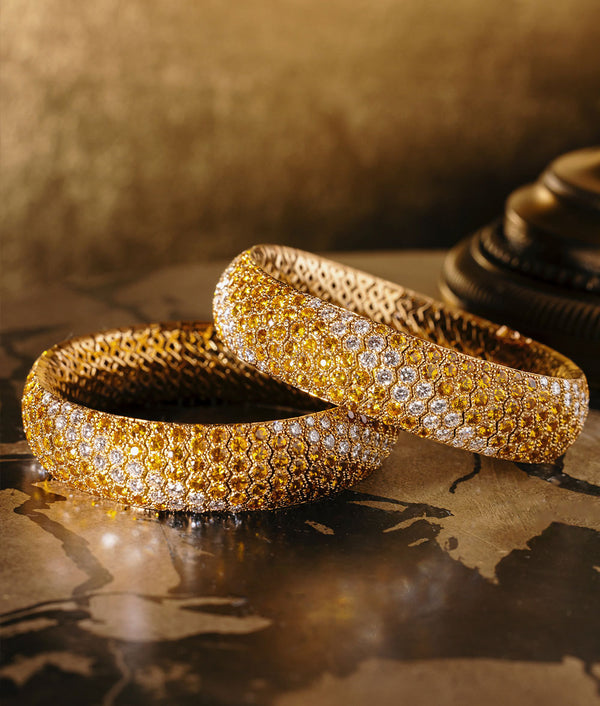 Van Cleef & Arpel’s Pave Diamond Bracelet Set