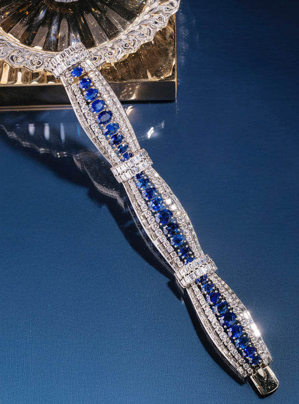 Vintage Bulgari Sapphire & Diamond Bracelet