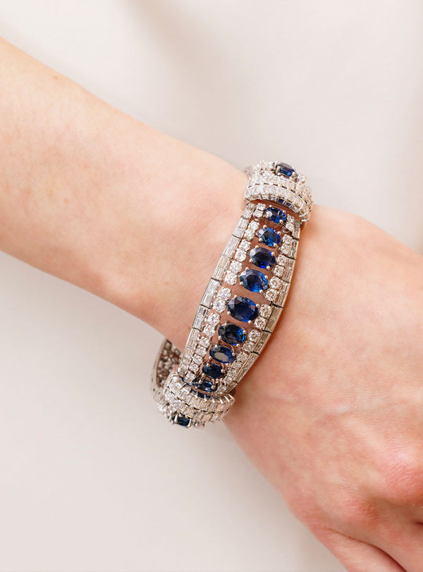Vintage Bulgari Sapphire & Diamond Bracelet