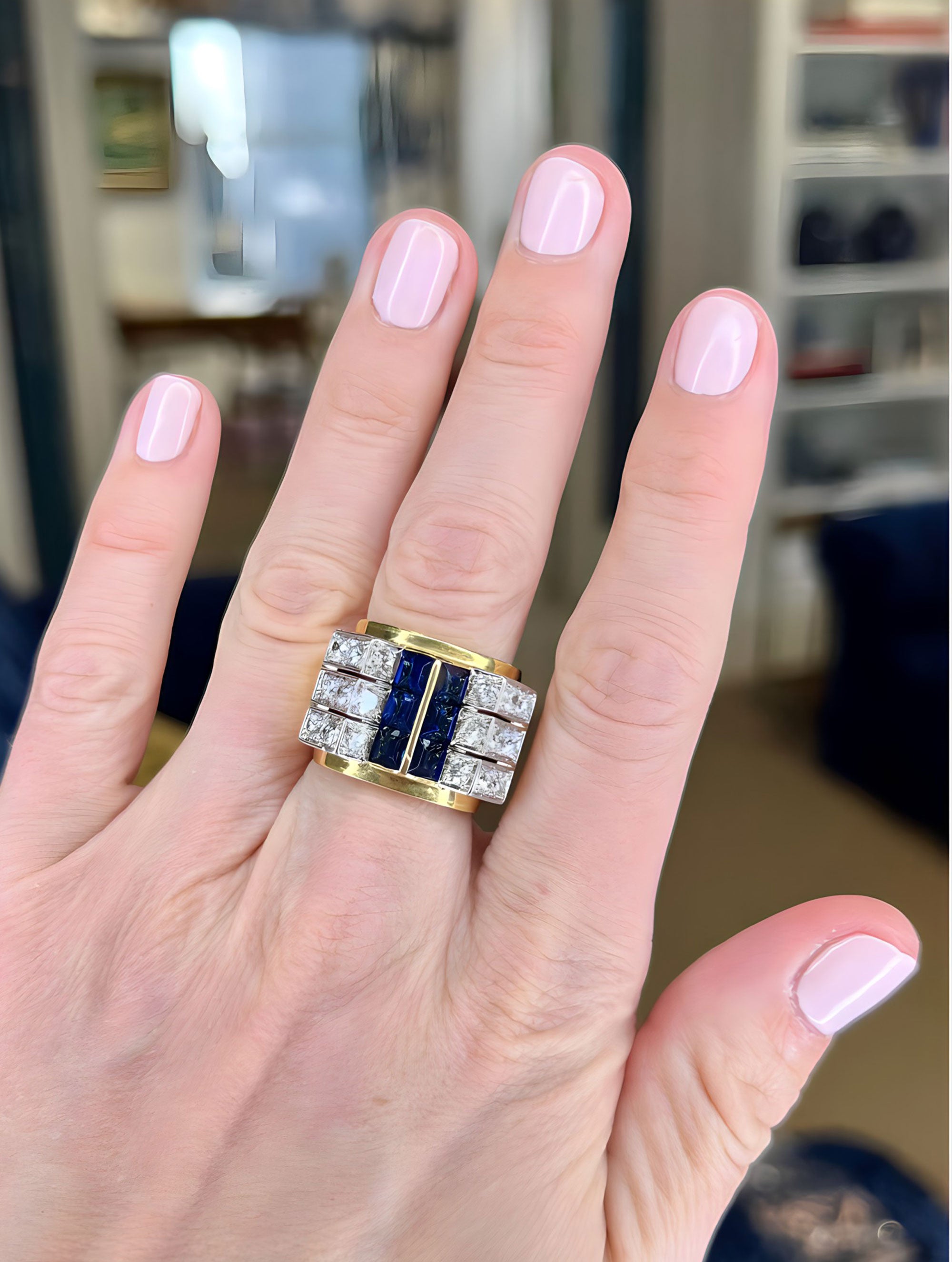 Vintage Van Cleef & Arpels Sapphire & Diamond Ring