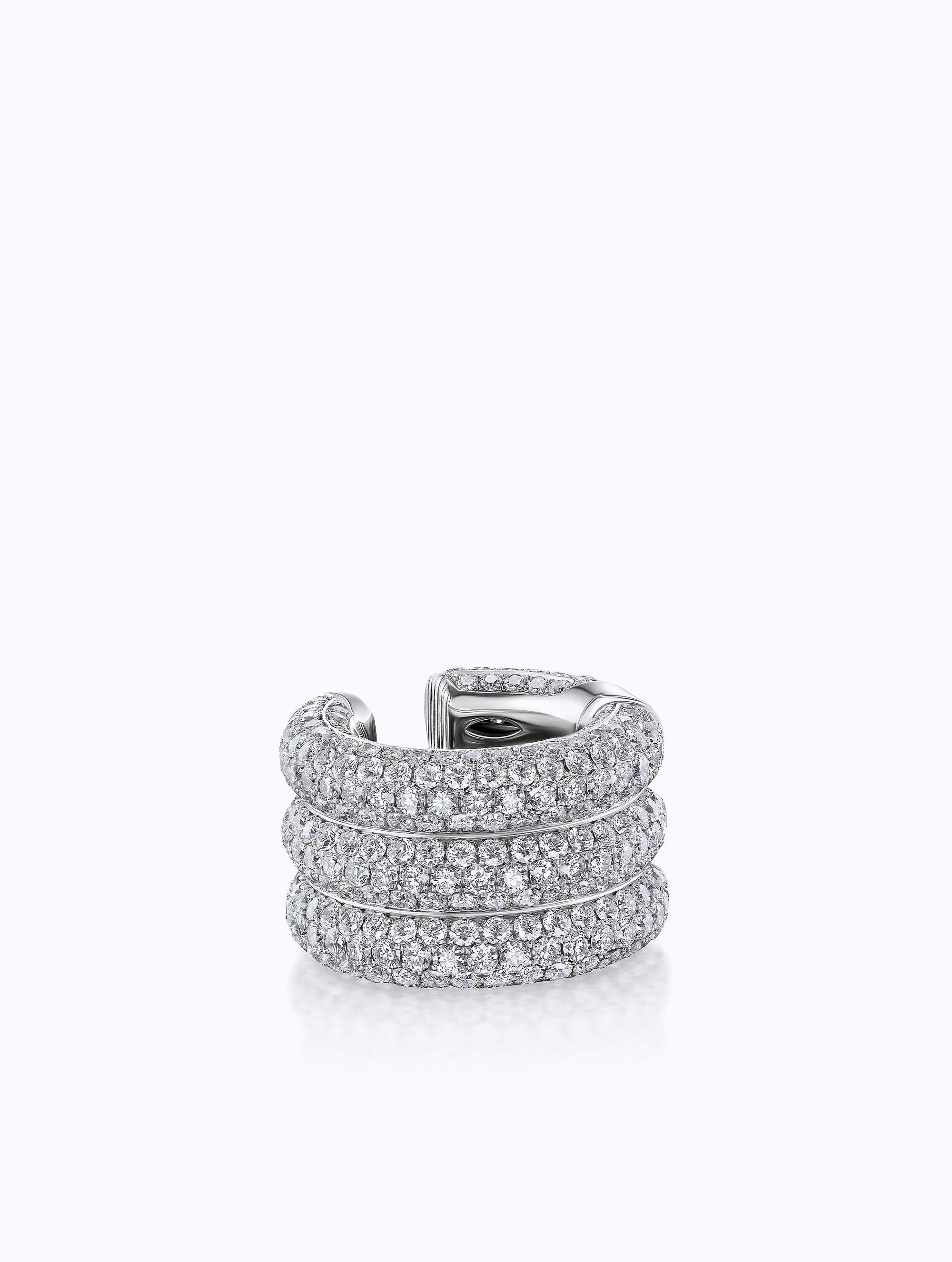 Sloan Triple Pavé Diamond Ear Cuff