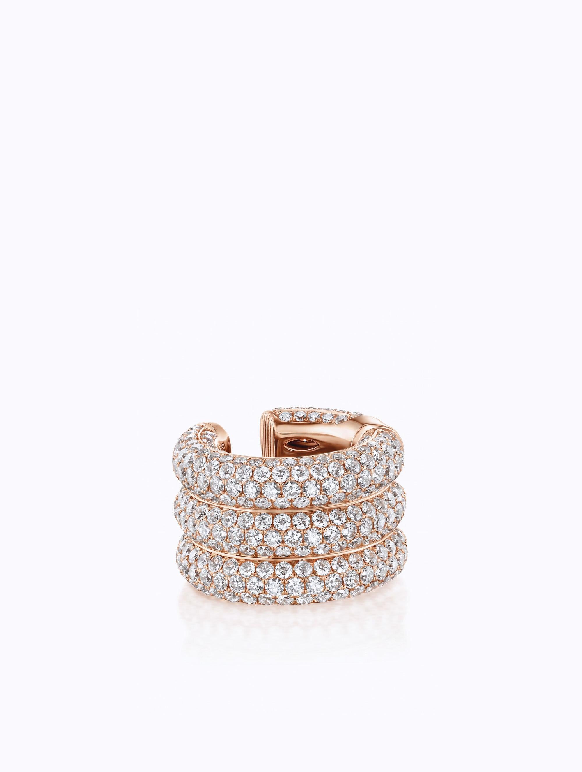 Sloan Triple Pavé Diamond Ear Cuff