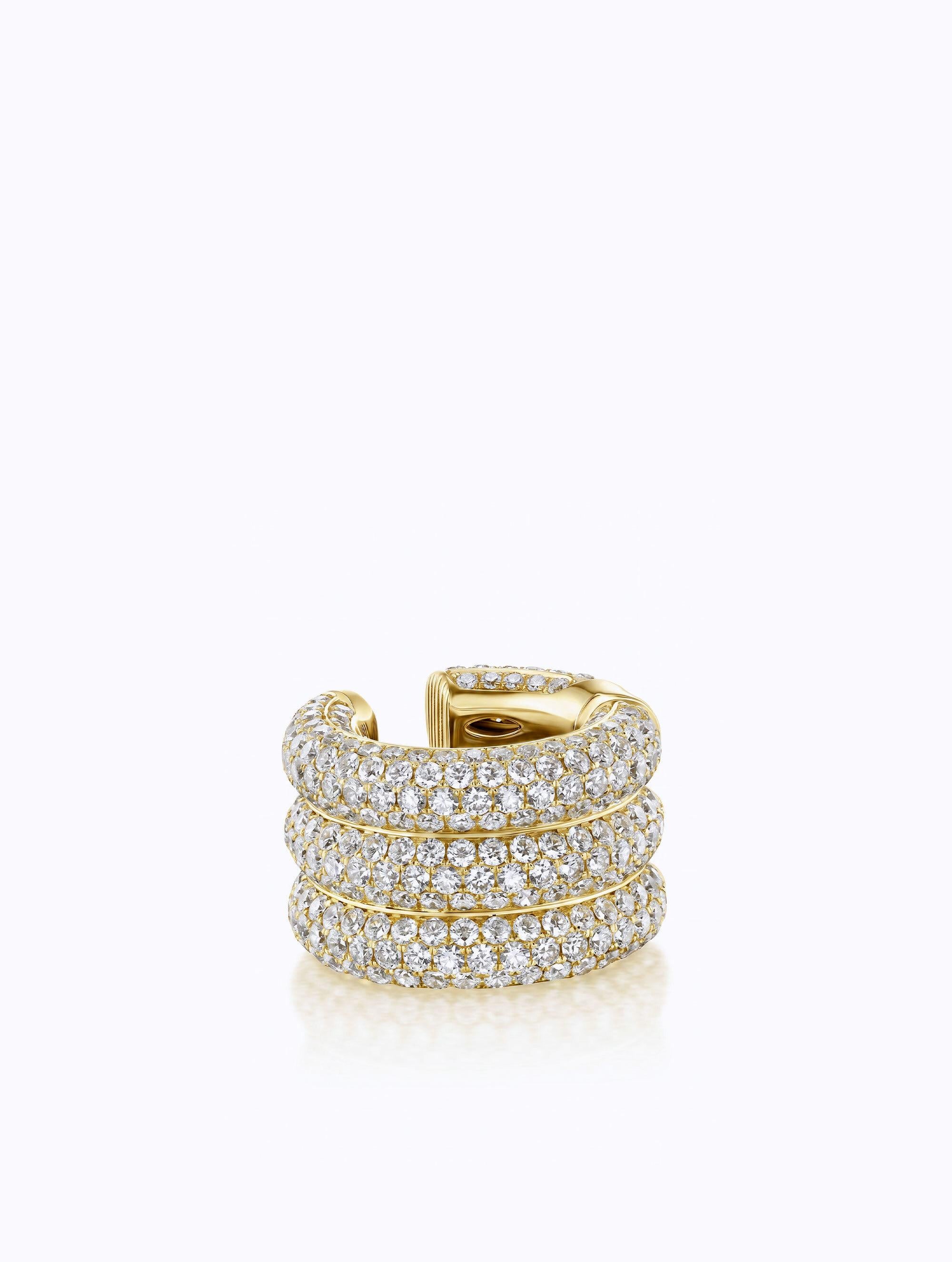 Sloan Triple Pavé Diamond Ear Cuff