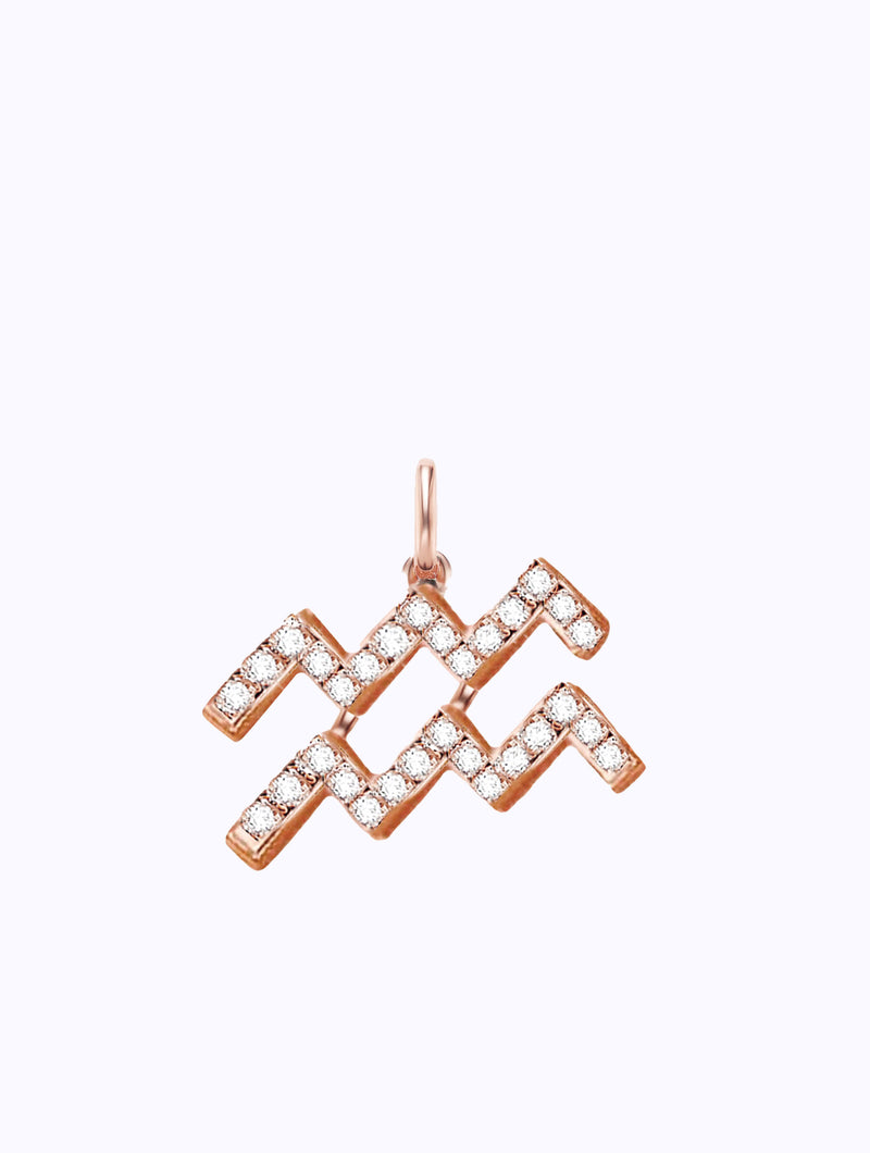 Aurora Diamond Zodiac Pendant