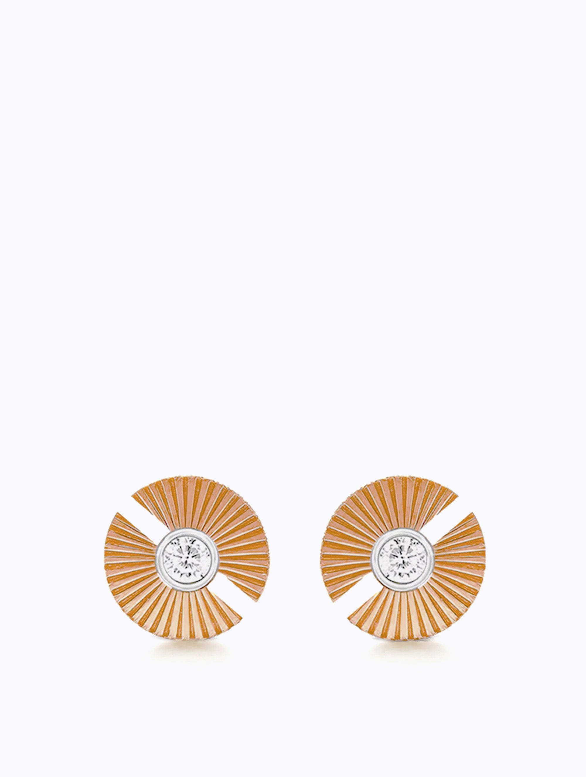 AURORA DIAMOND HALF MOON EARRINGS