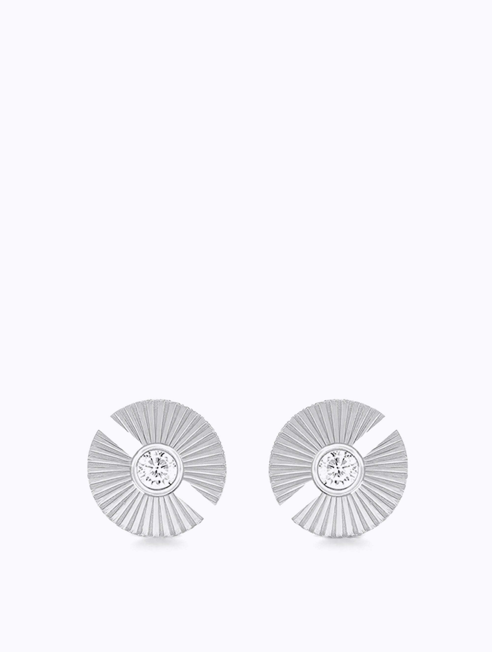 AURORA DIAMOND HALF MOON EARRINGS