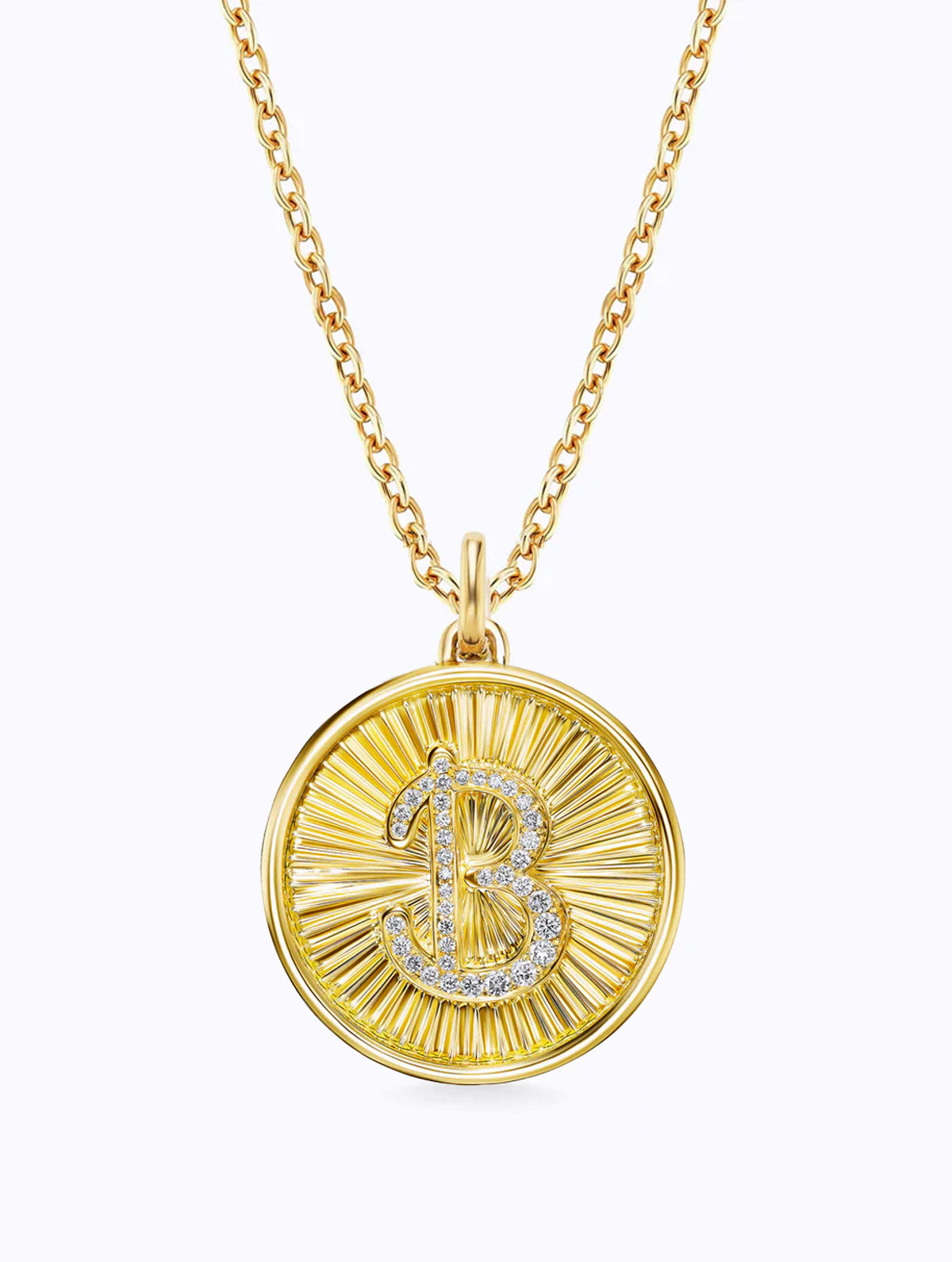 Aurora Diamond Initial Medallion