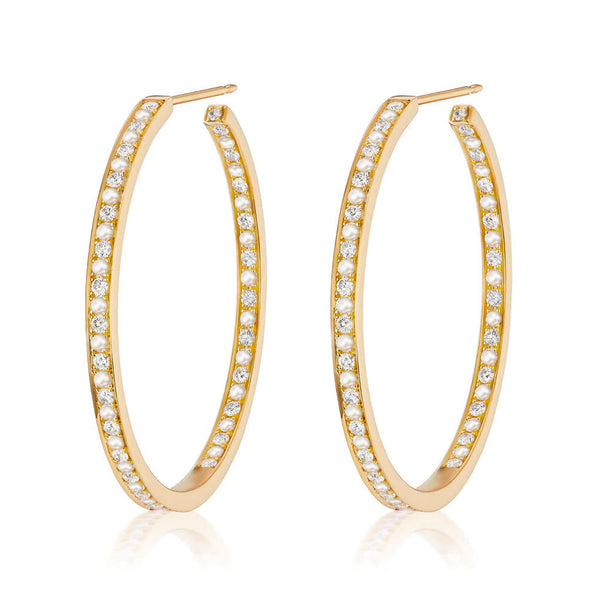 Constellation Cluster Diamond Hoop Earrings – Briony Raymond New York