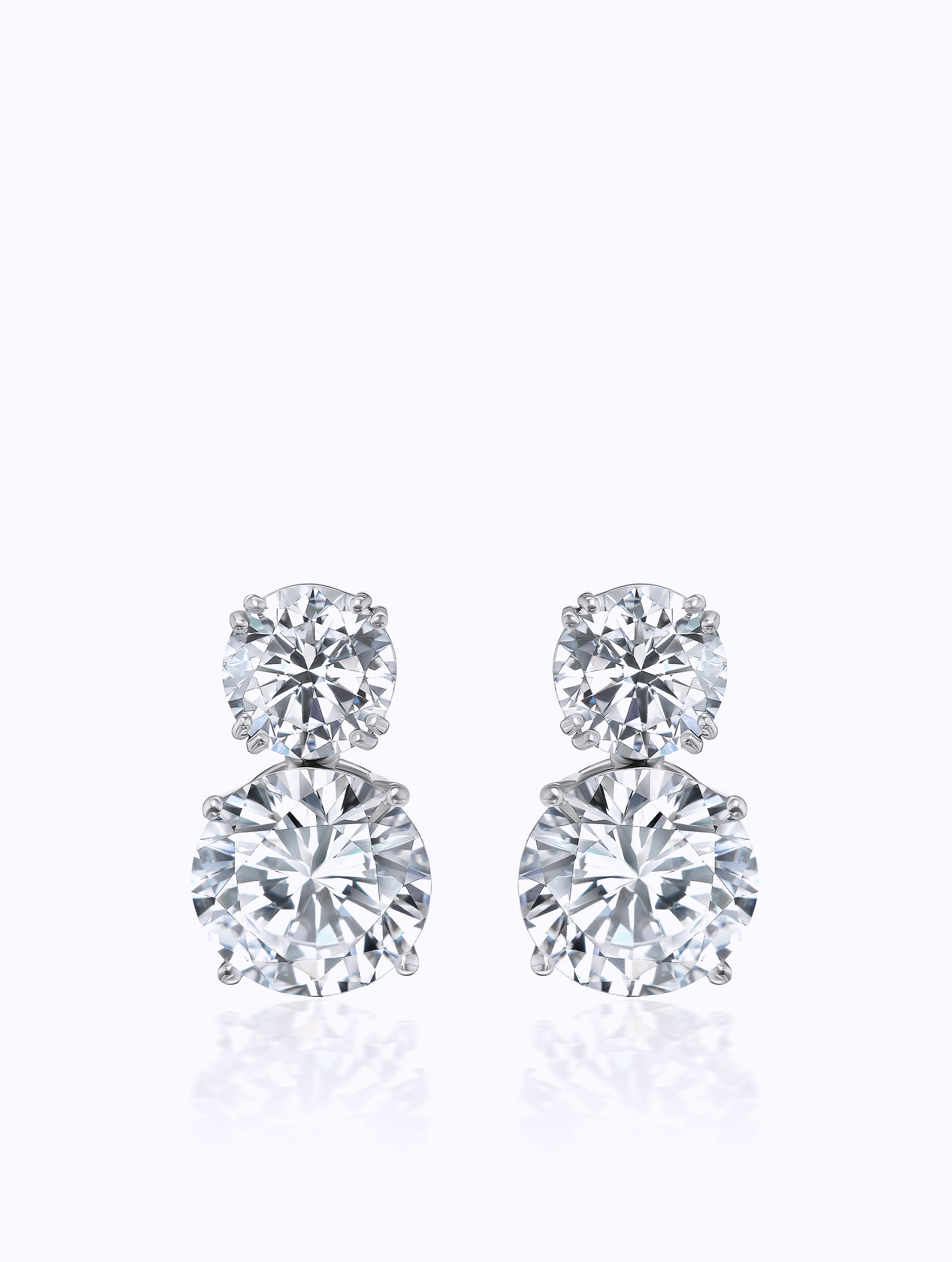 DIAMOND DOUBLE DROP EARRINGS