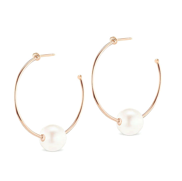 Grace Pearl Hoop Earrings